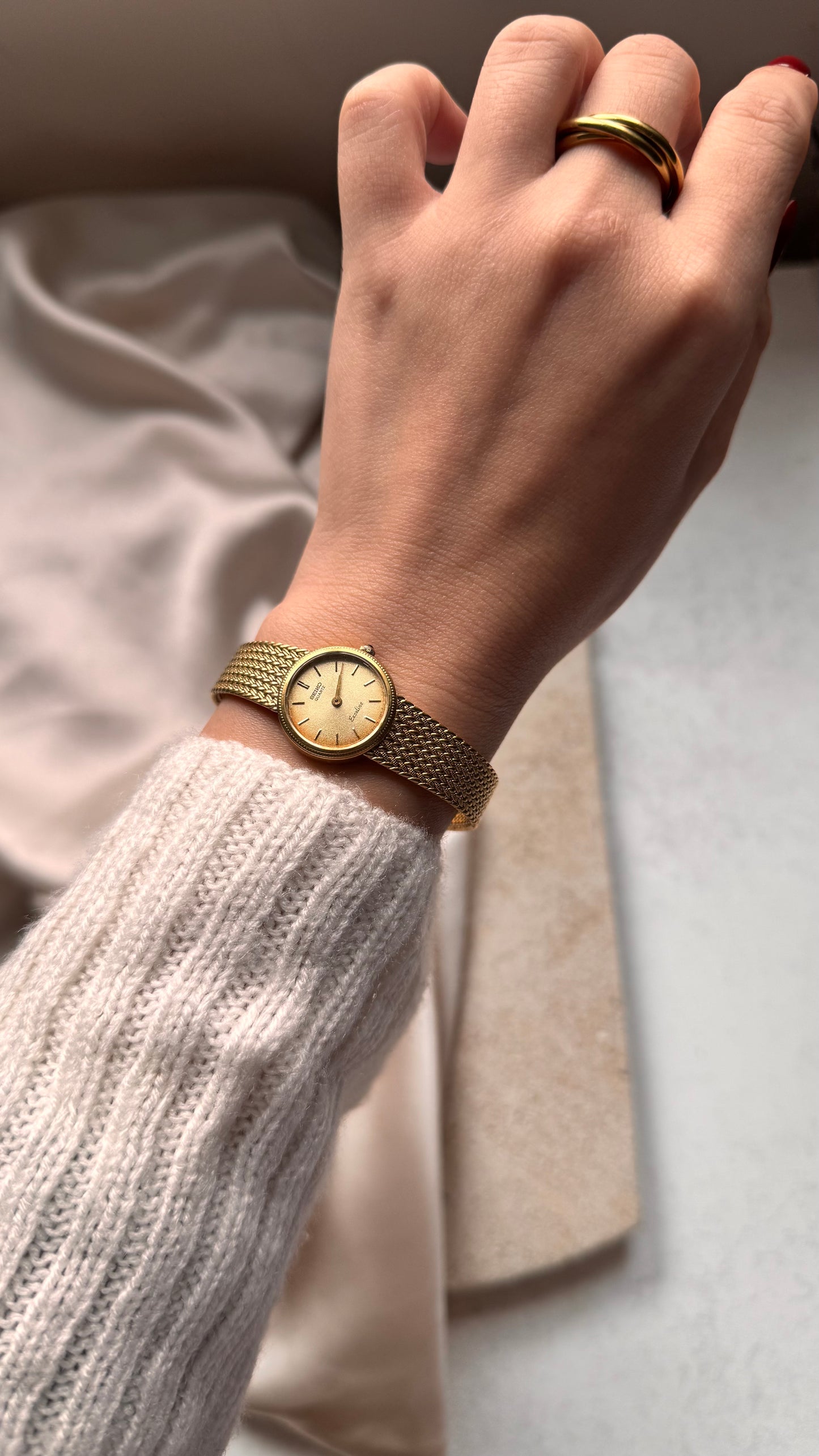 Seiko vintage watch 18k gold plated