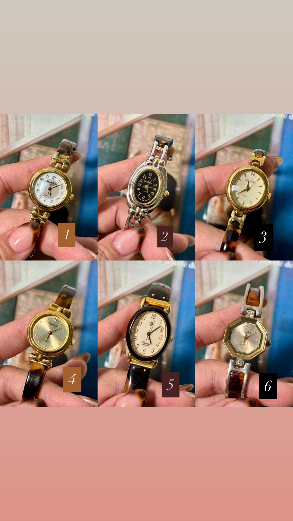 Autumn vibes - tortoiseshell inspired & gold vintage watches