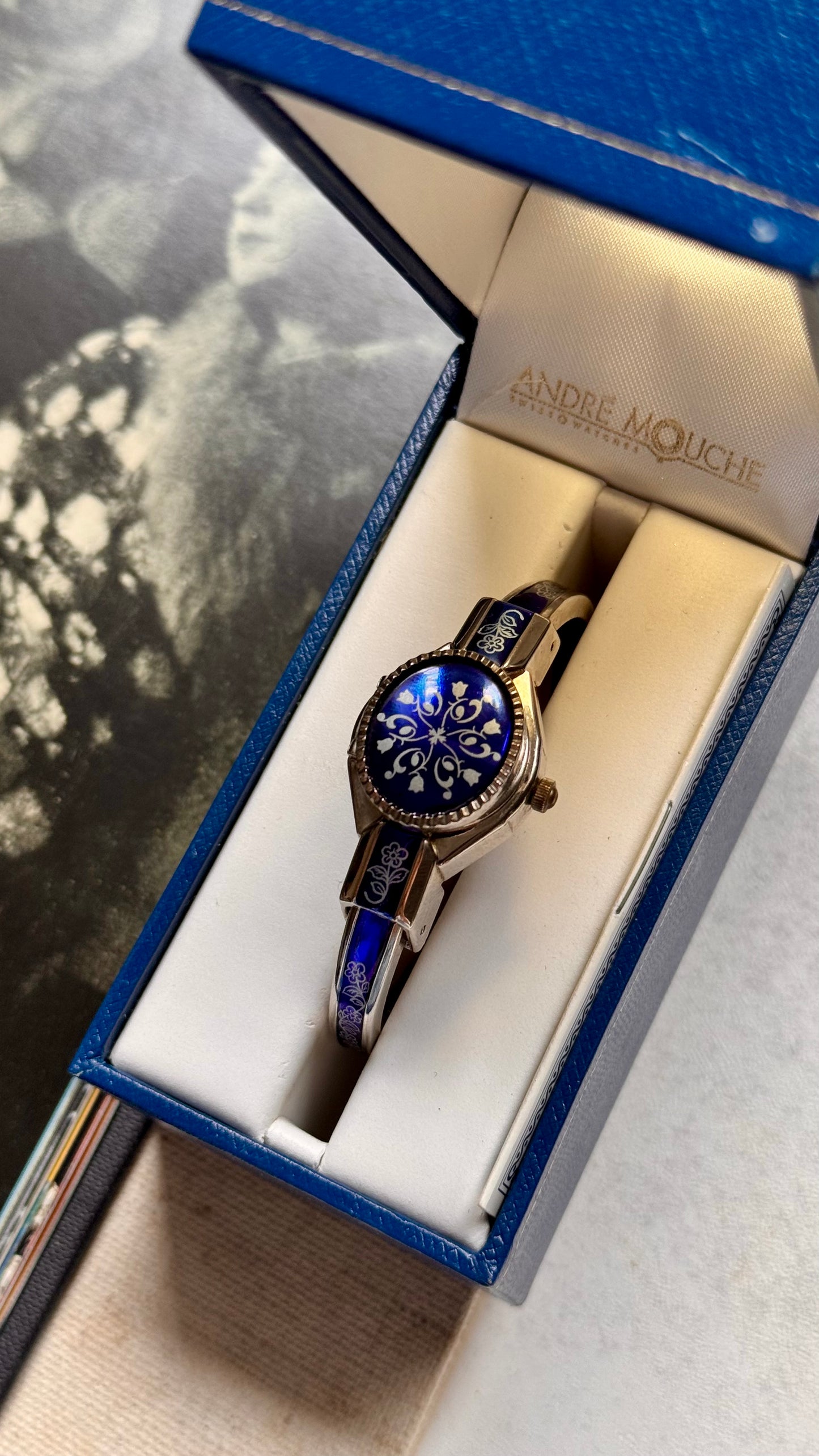 André Mouche Peekaboo vintage watch - with original box and paper
