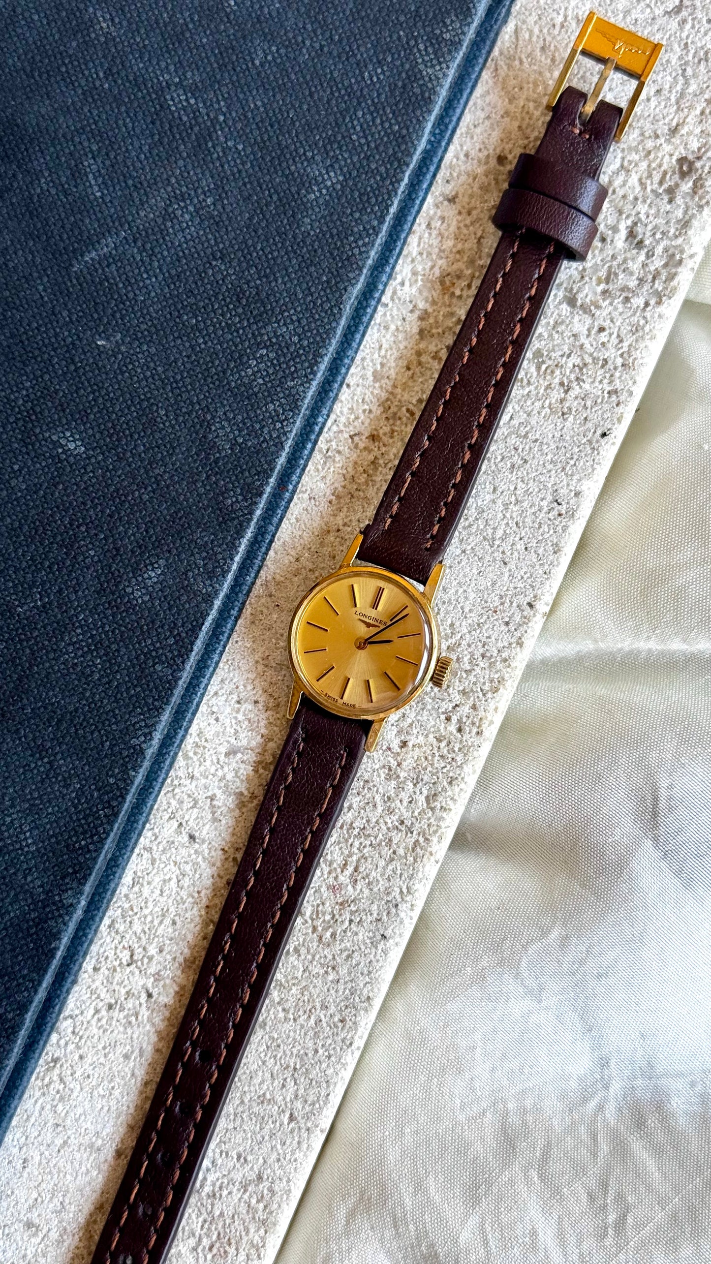 Longines ladies watch - new bespoke strap with original buckle