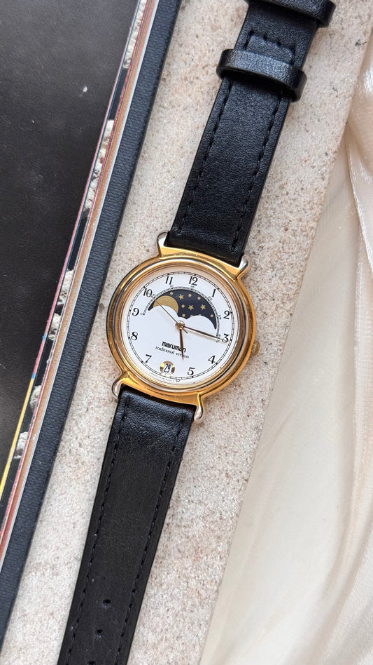 Seiko Maruman Moonphase vintage watch