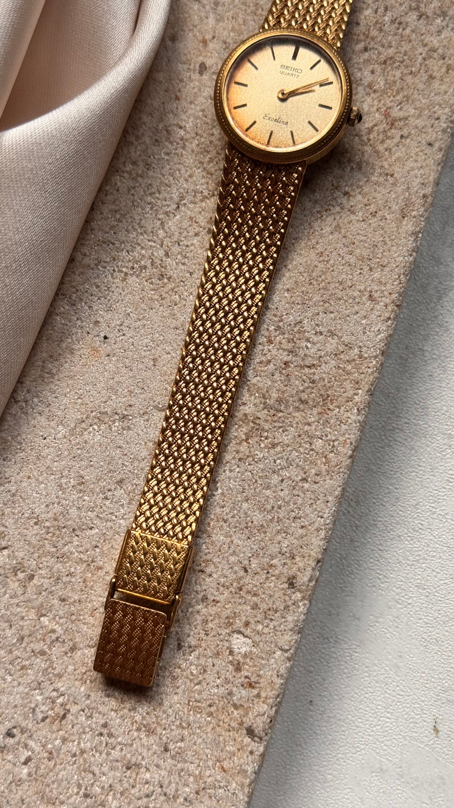 Seiko vintage watch 18k gold plated
