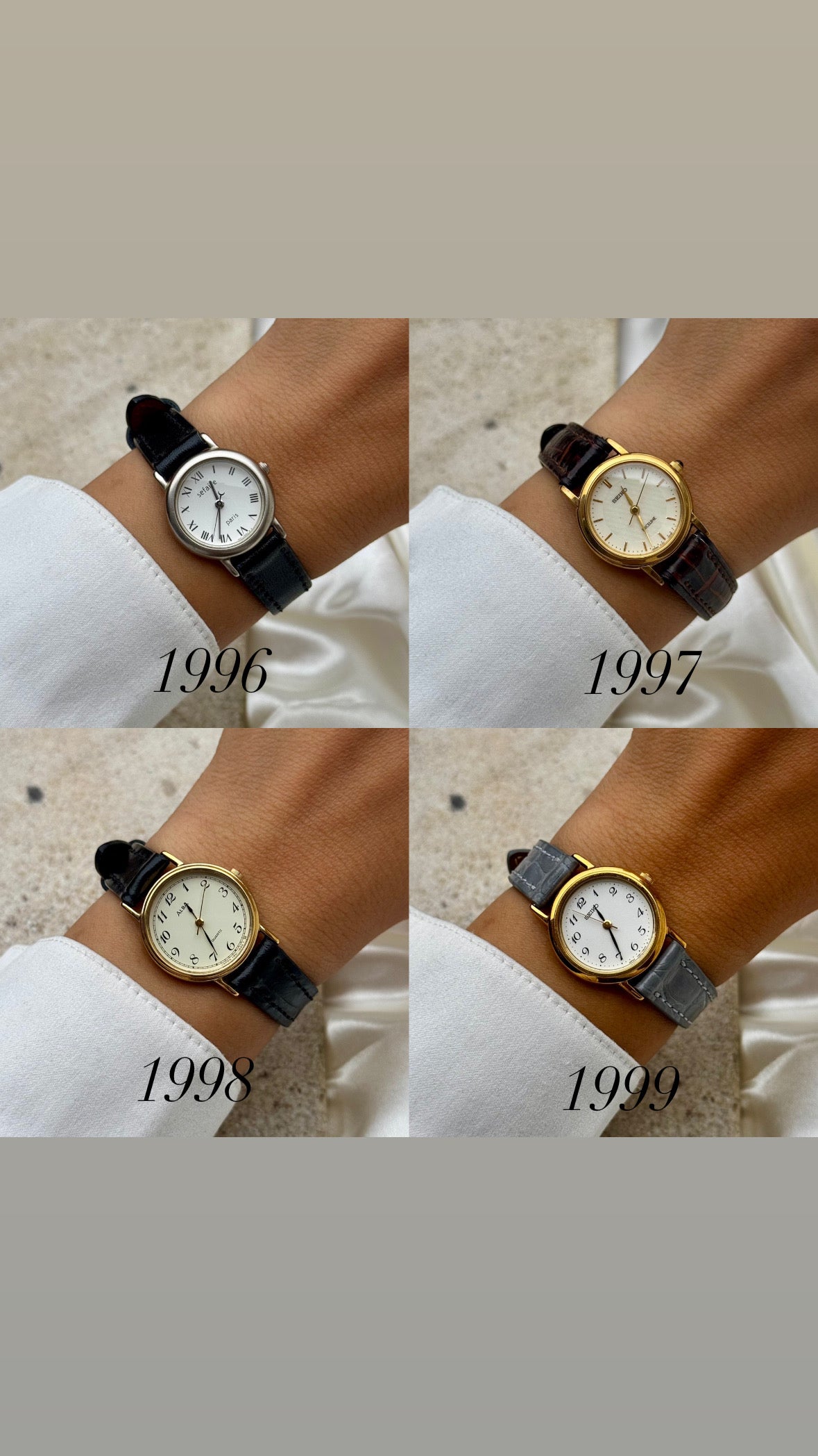 Birth Year Seiko Vintage Watch - 1990-1999 | Personalized Gift for Her