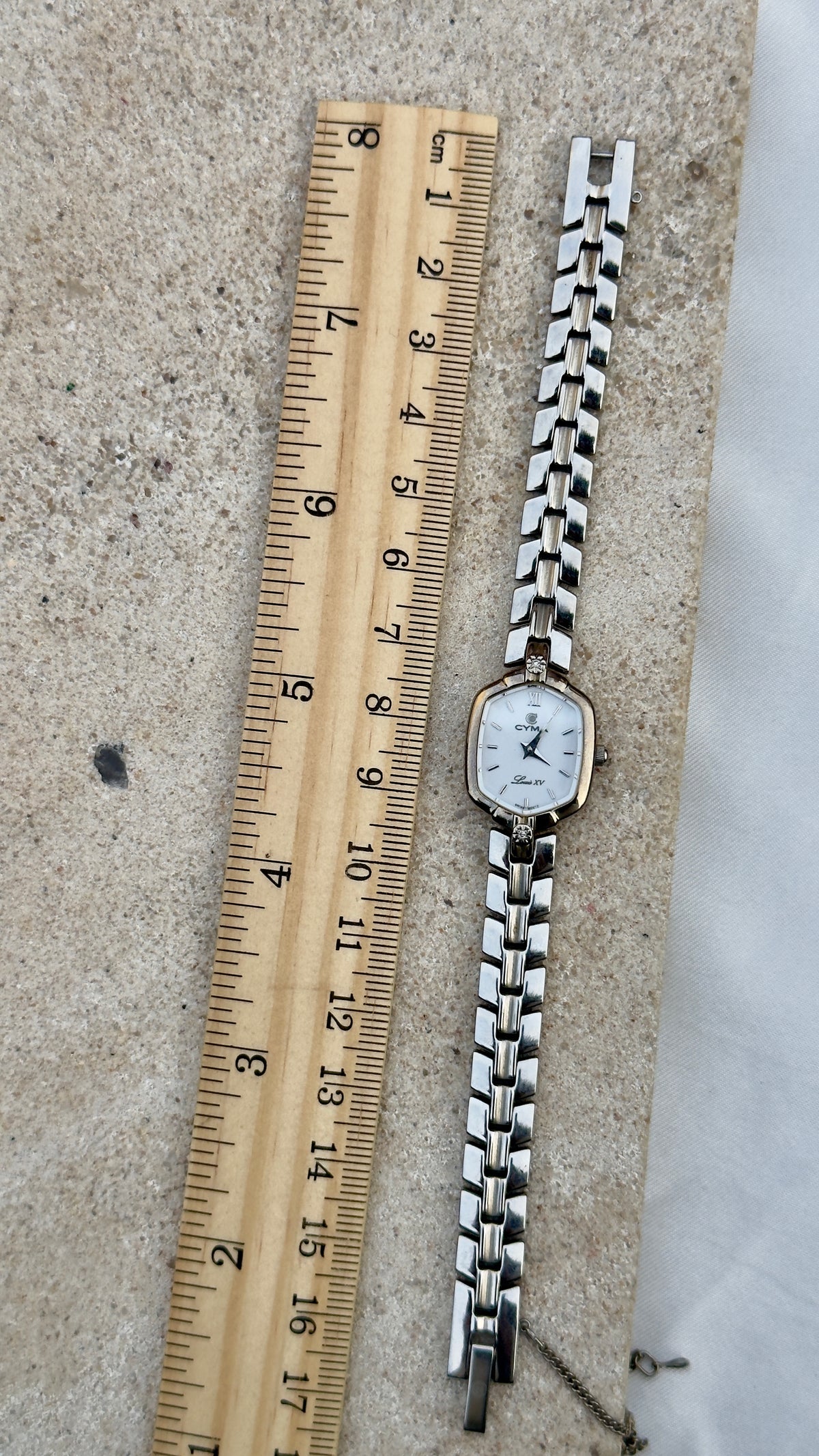 1980s Vintage Cyma Louis XV Watch - Diamonds