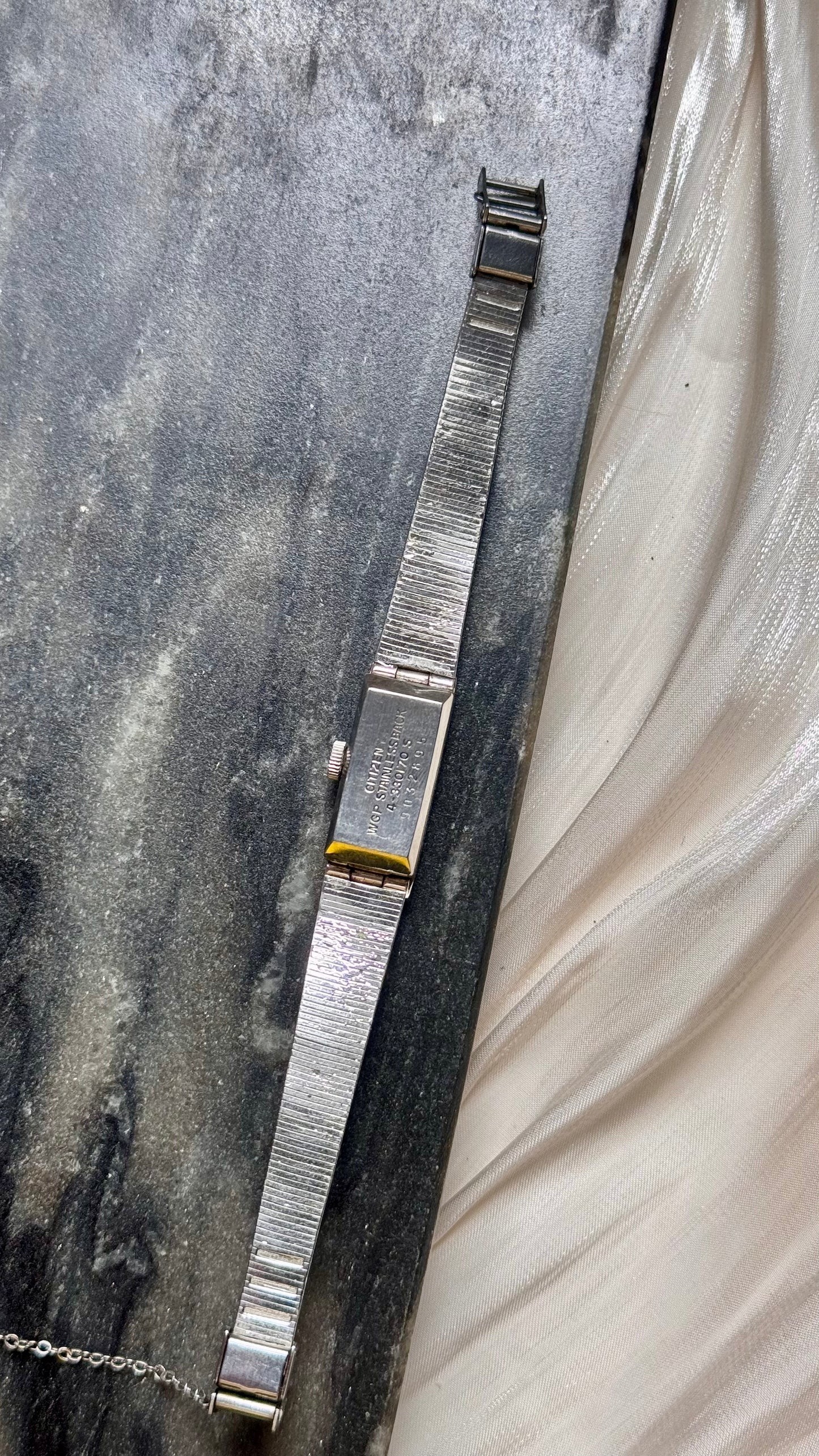 Super Rare 1970s Citizen Manual vintage watch - white gold plated