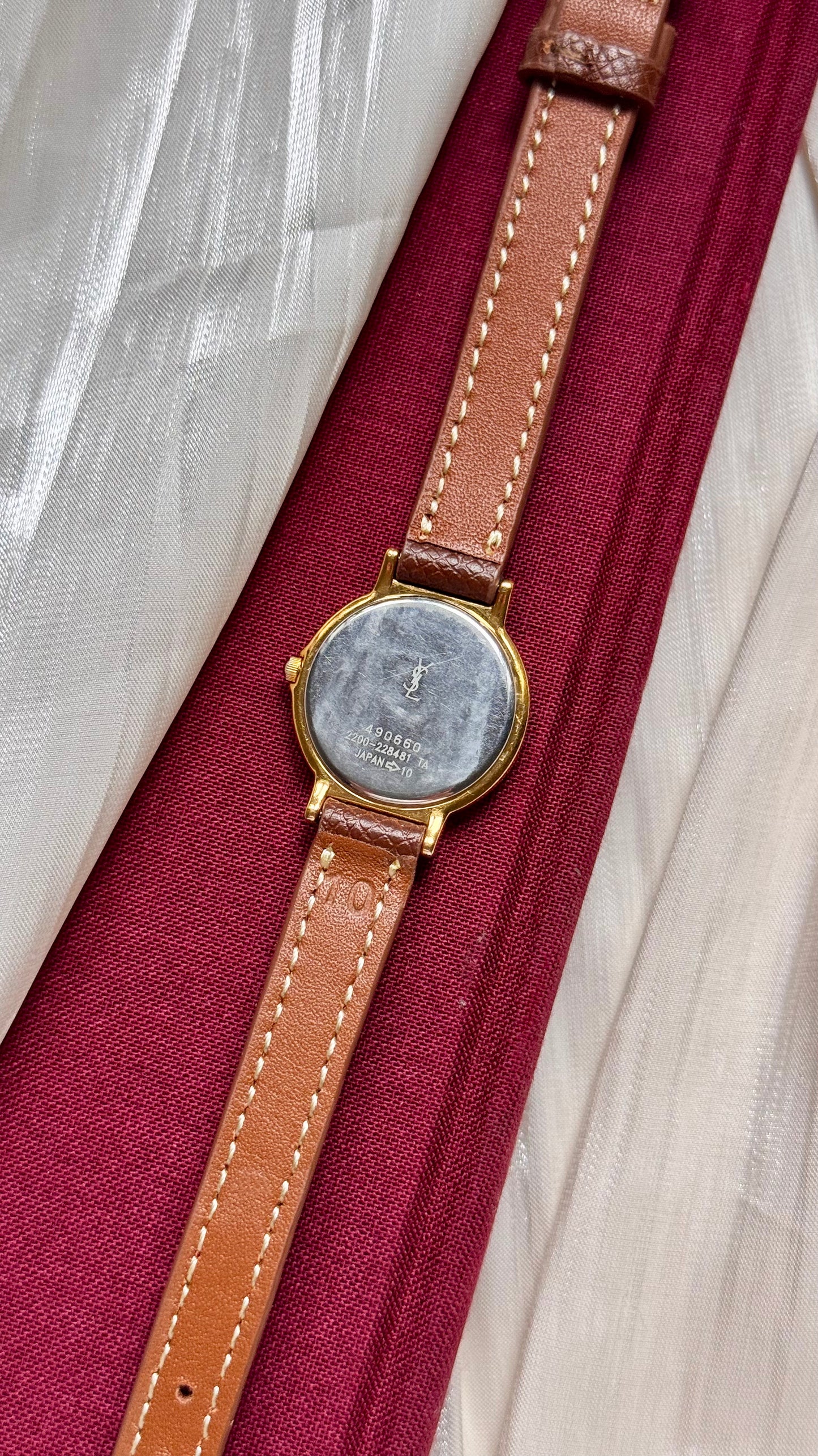 Yves Saint Laurent vintage watch (YSL) 1990s - Bespoke genuine leather