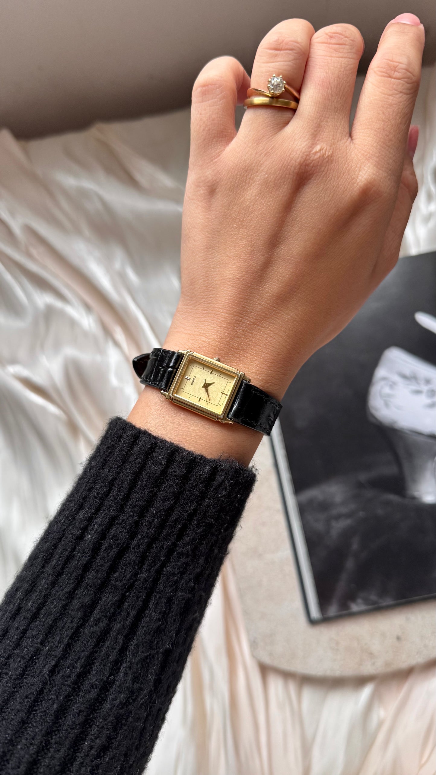 Seiko ladies' vintage tank watch