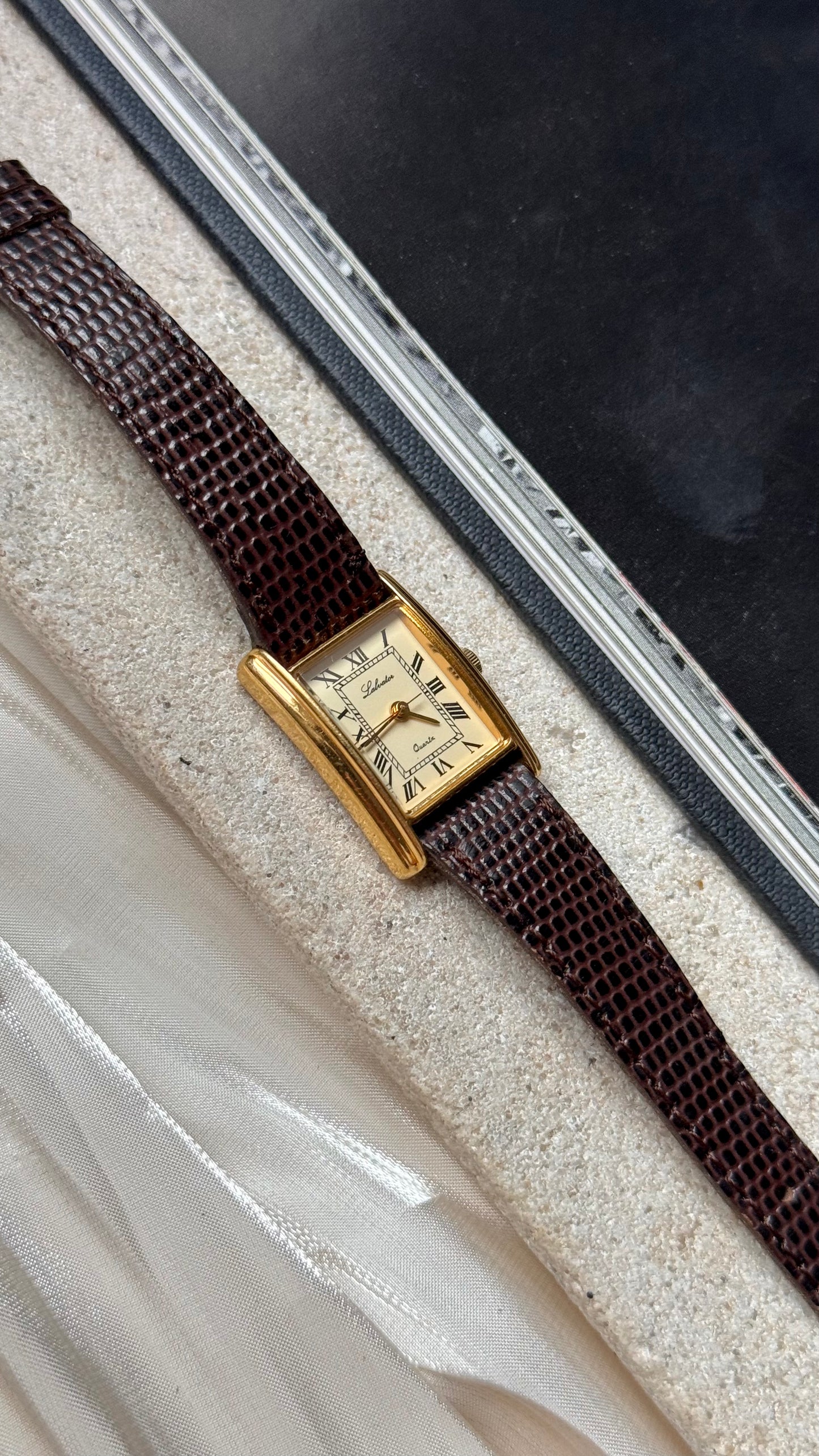 Salvator ladies' vintage tank watch