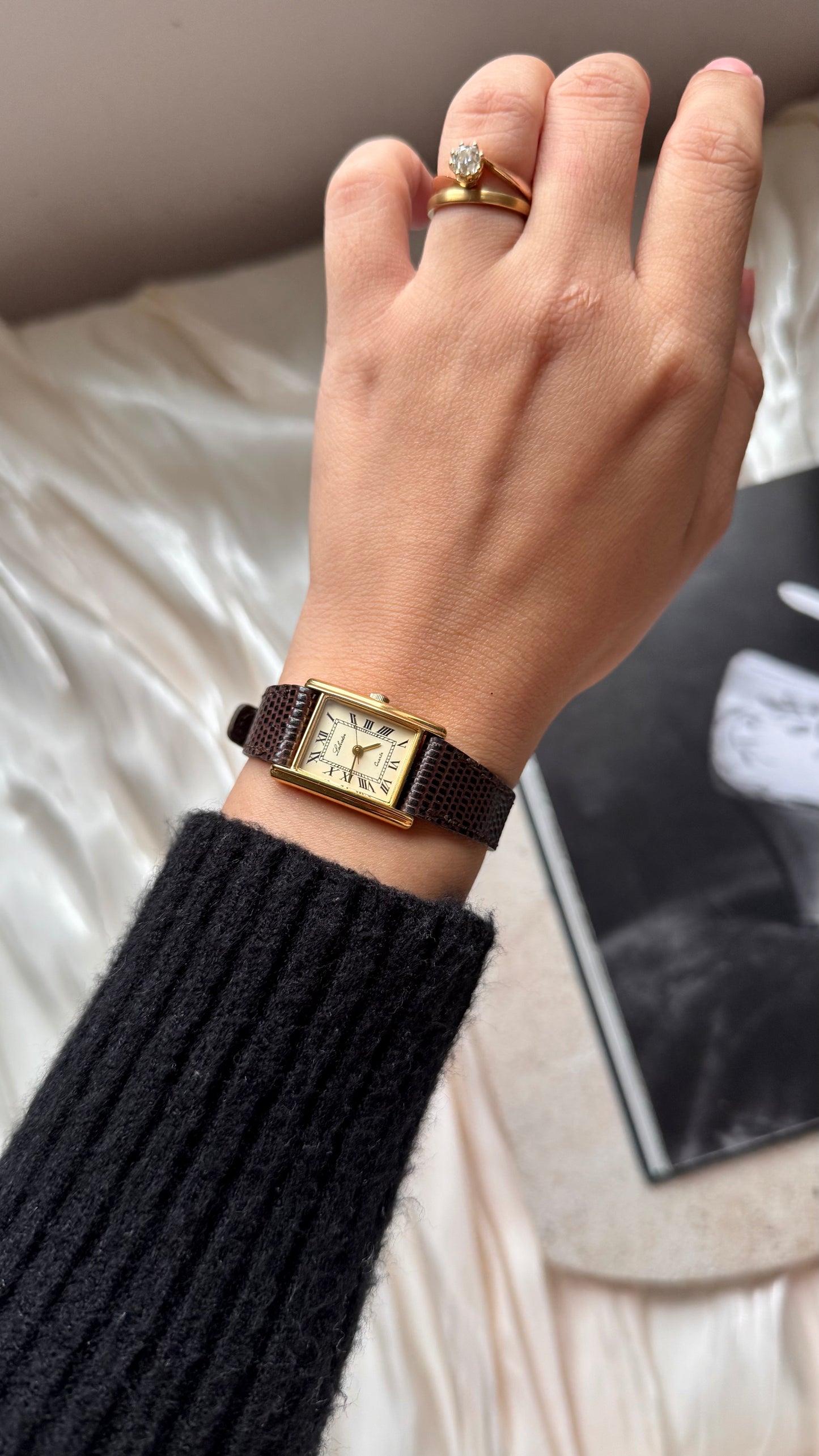 Salvator ladies' vintage tank watch
