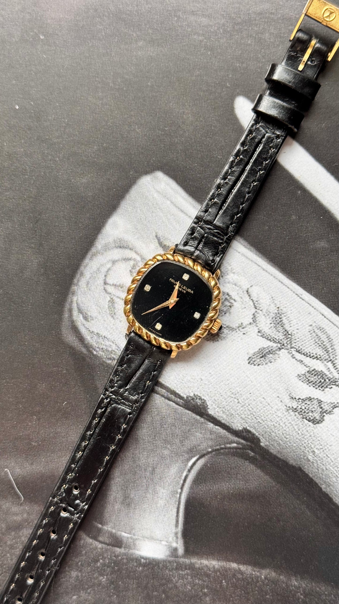 Favre Leuba vintage gold plated watch - Manual Wind