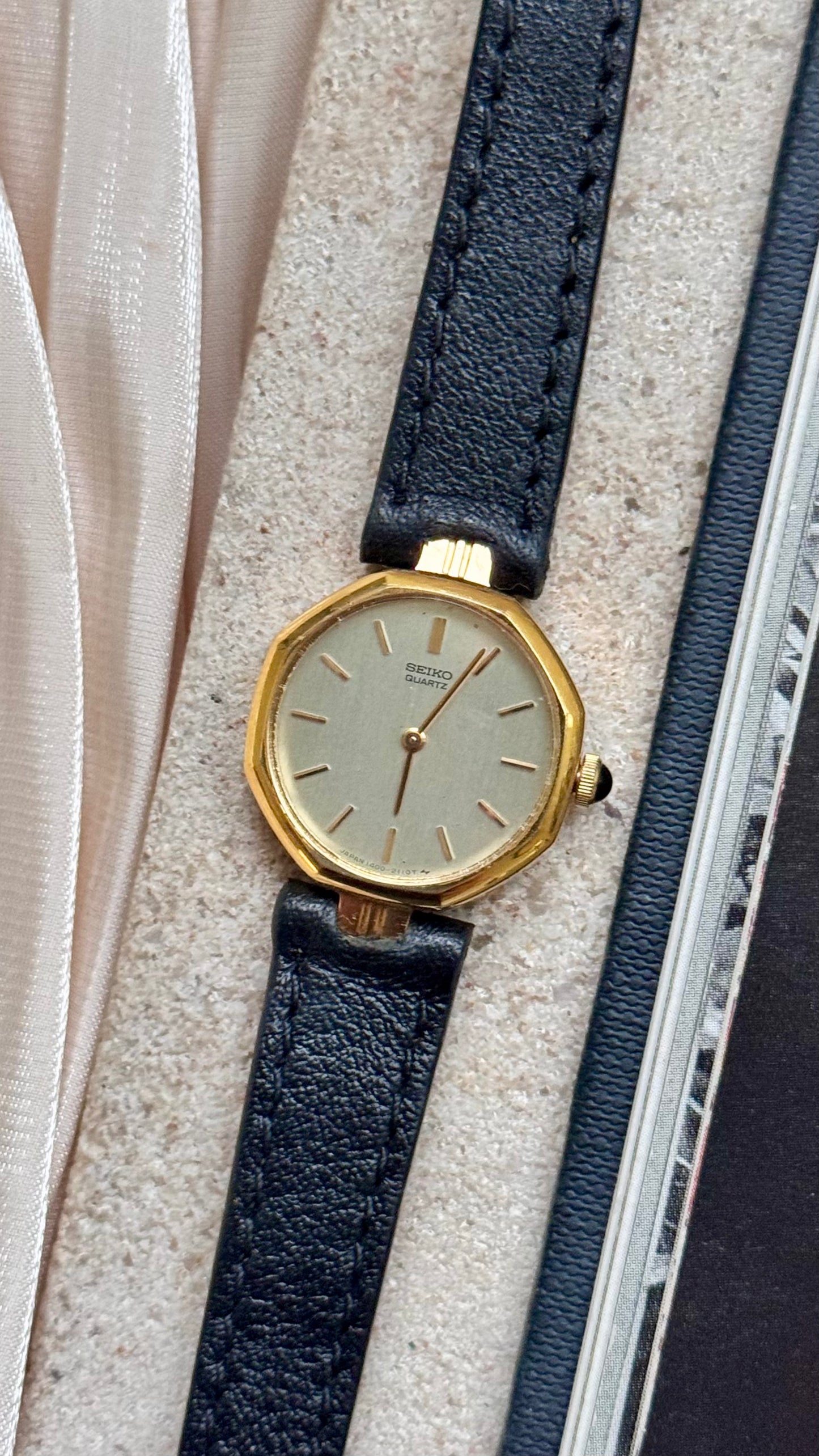 Seiko vintage watch - 18ct gold plated