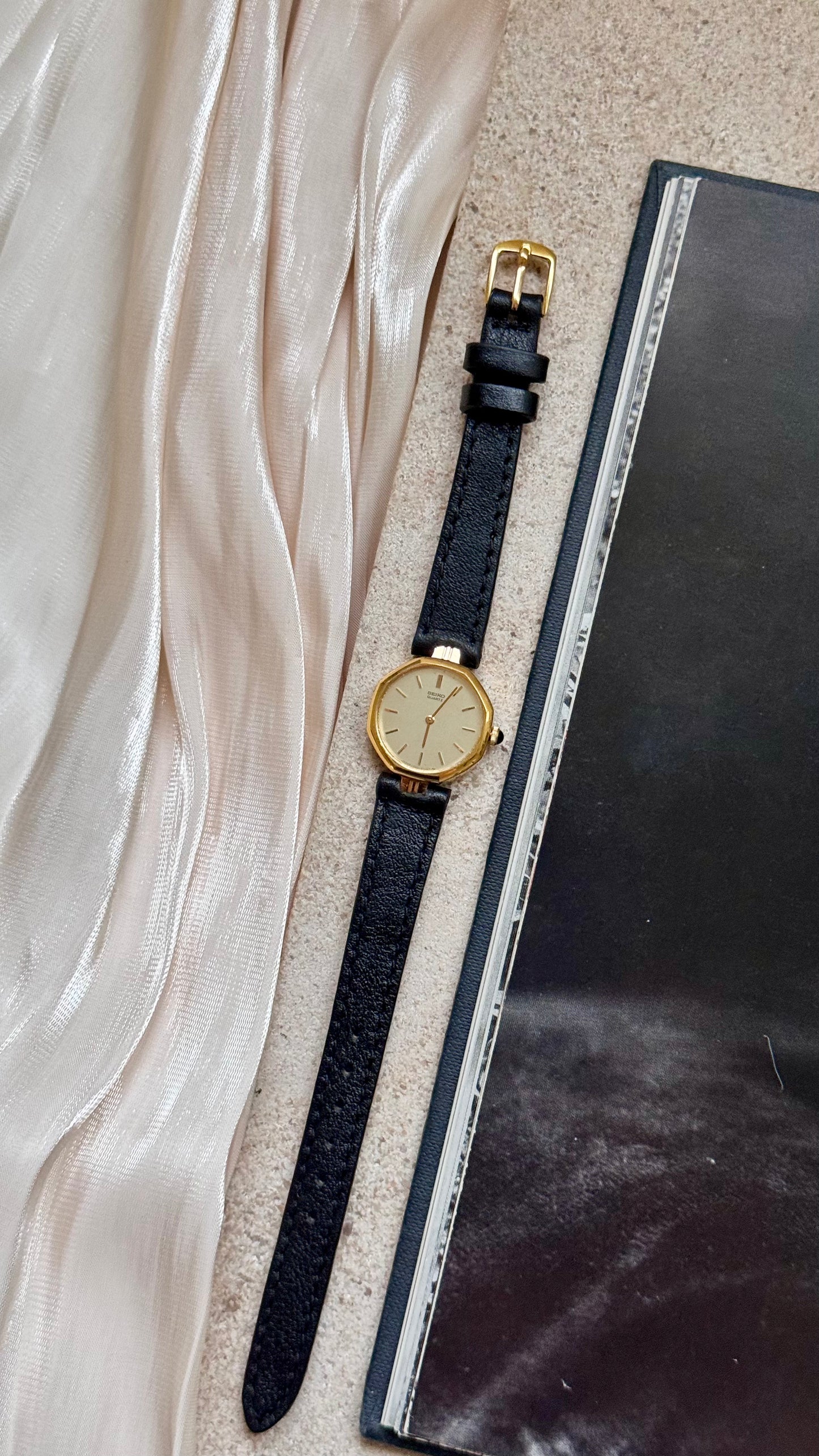 Seiko vintage watch - 18ct gold plated