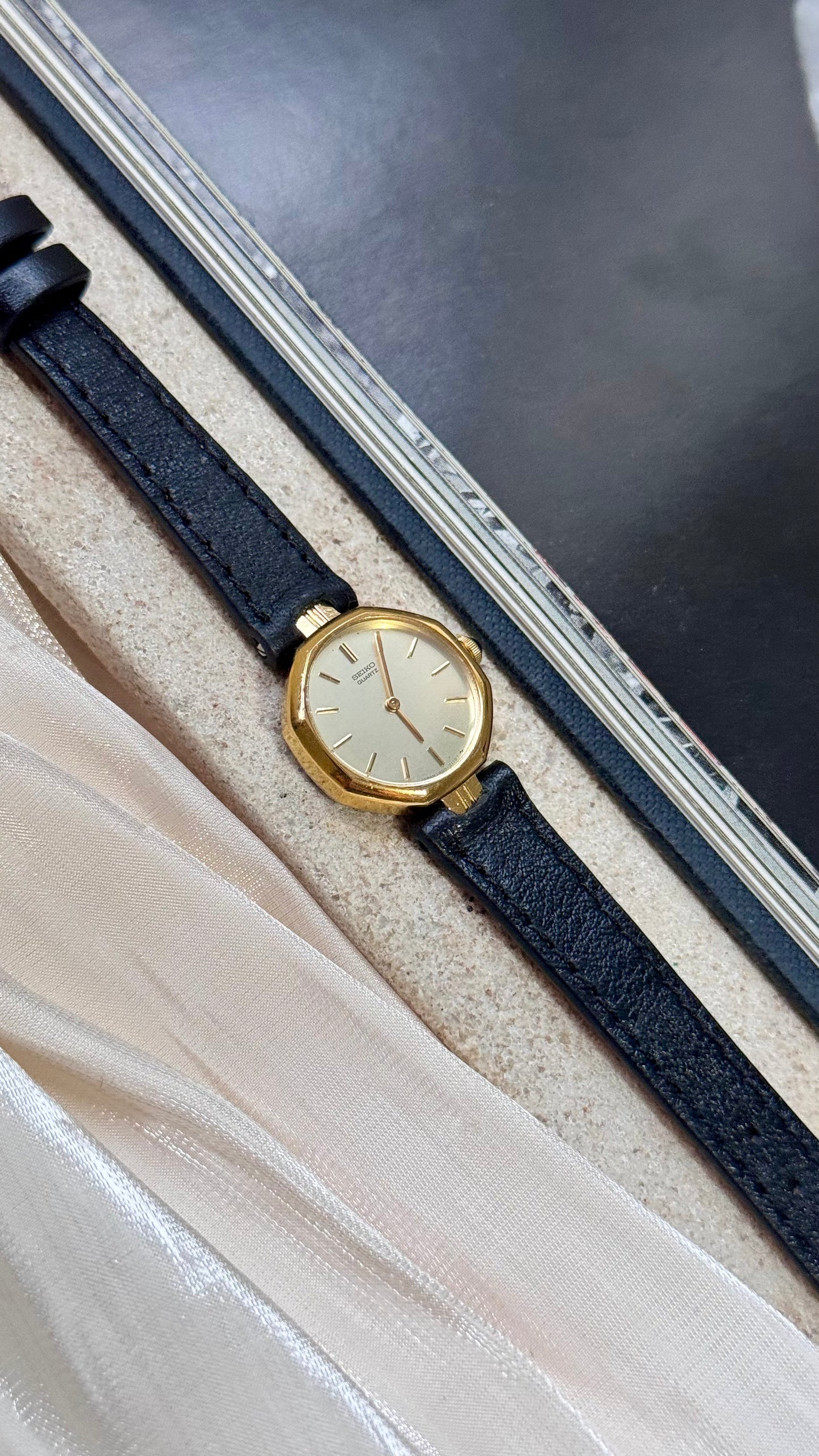 Seiko vintage watch - 18ct gold plated