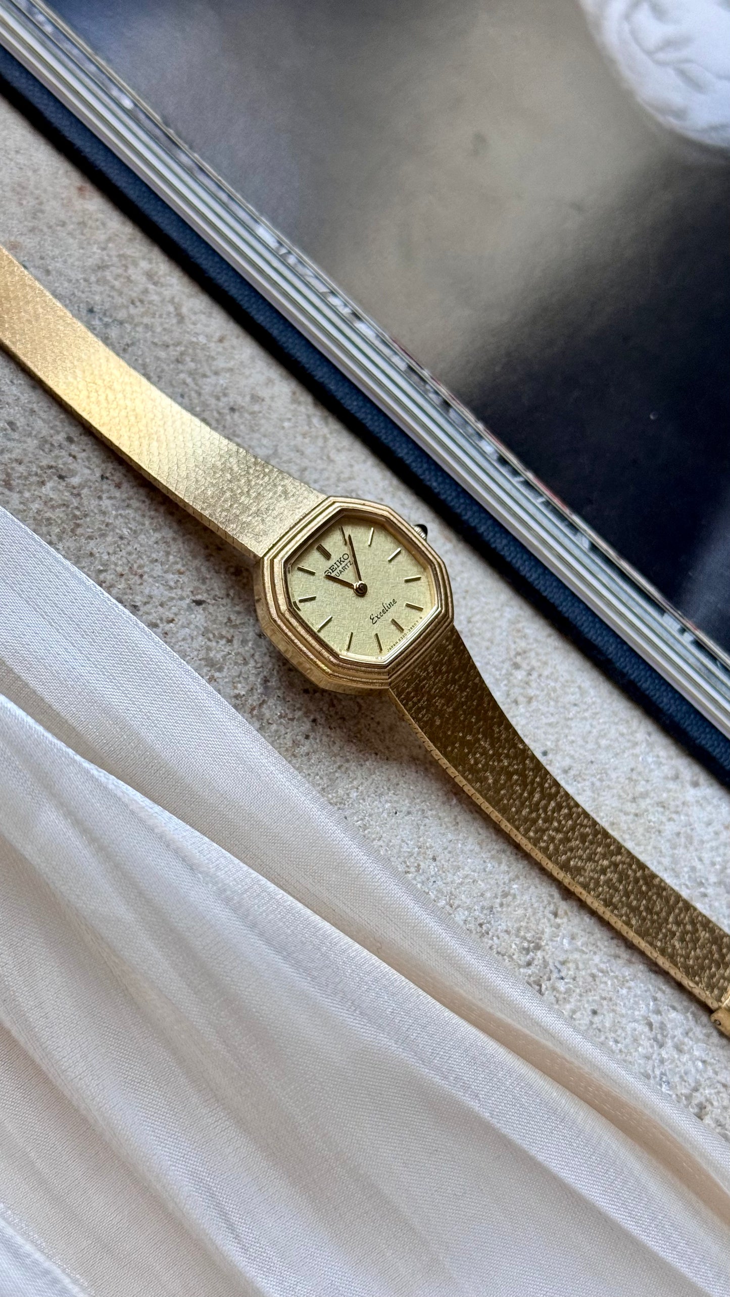 Seiko Exceline vintage watch - 18k gold plated