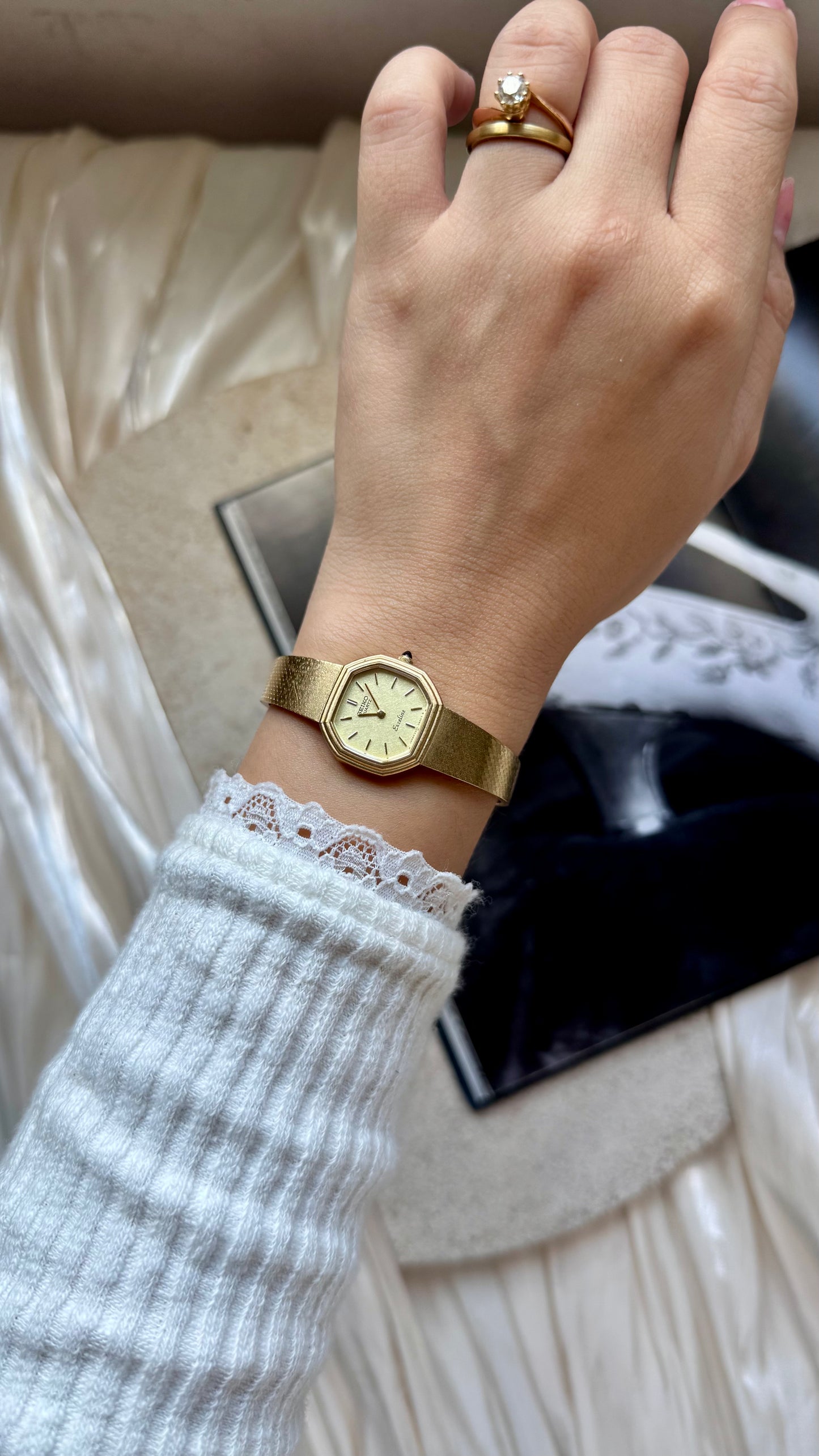 Seiko Exceline vintage watch - 18k gold plated