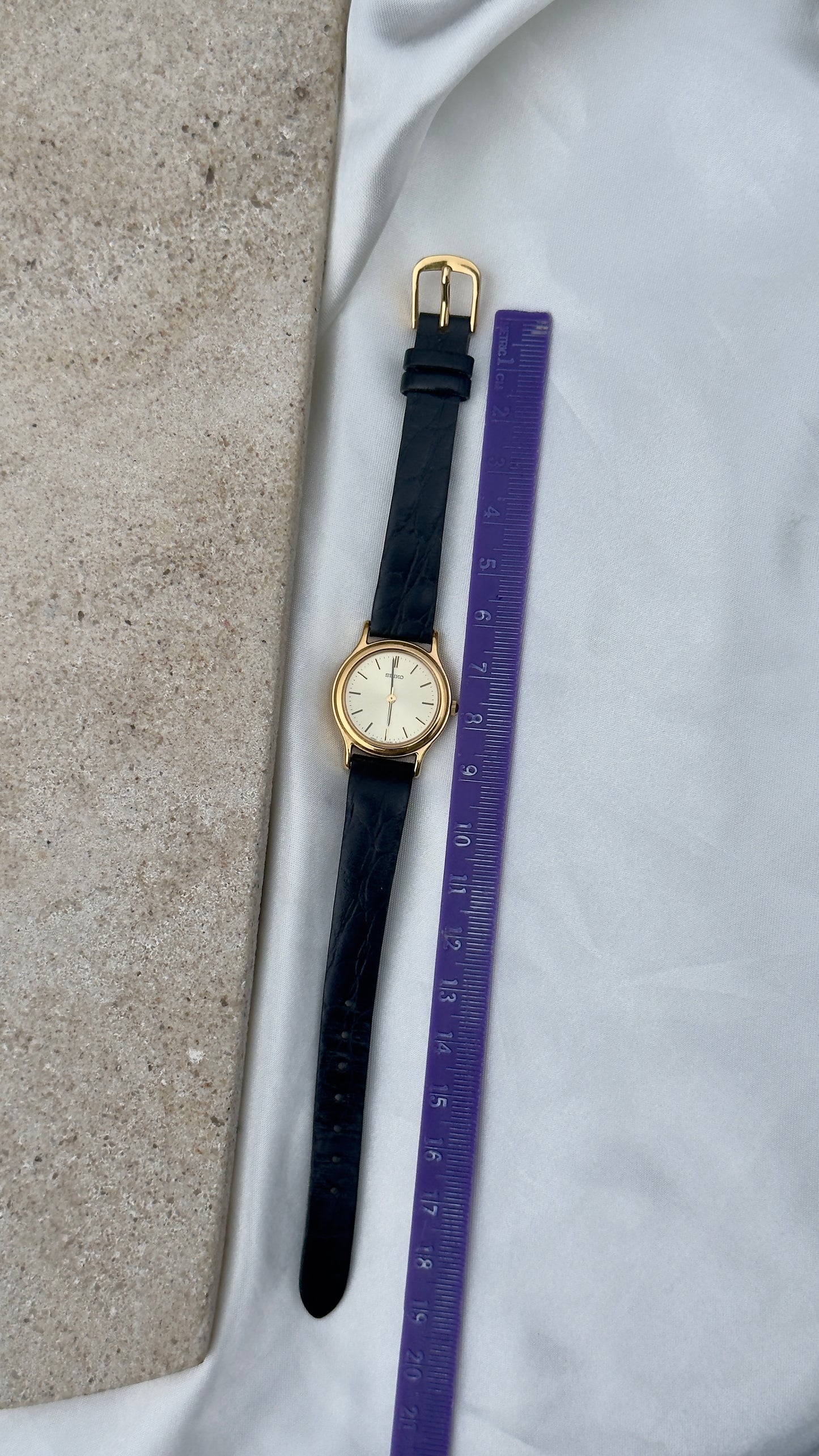 Vintage Seiko Women's Watch 1991 - Gold Plated, original leather