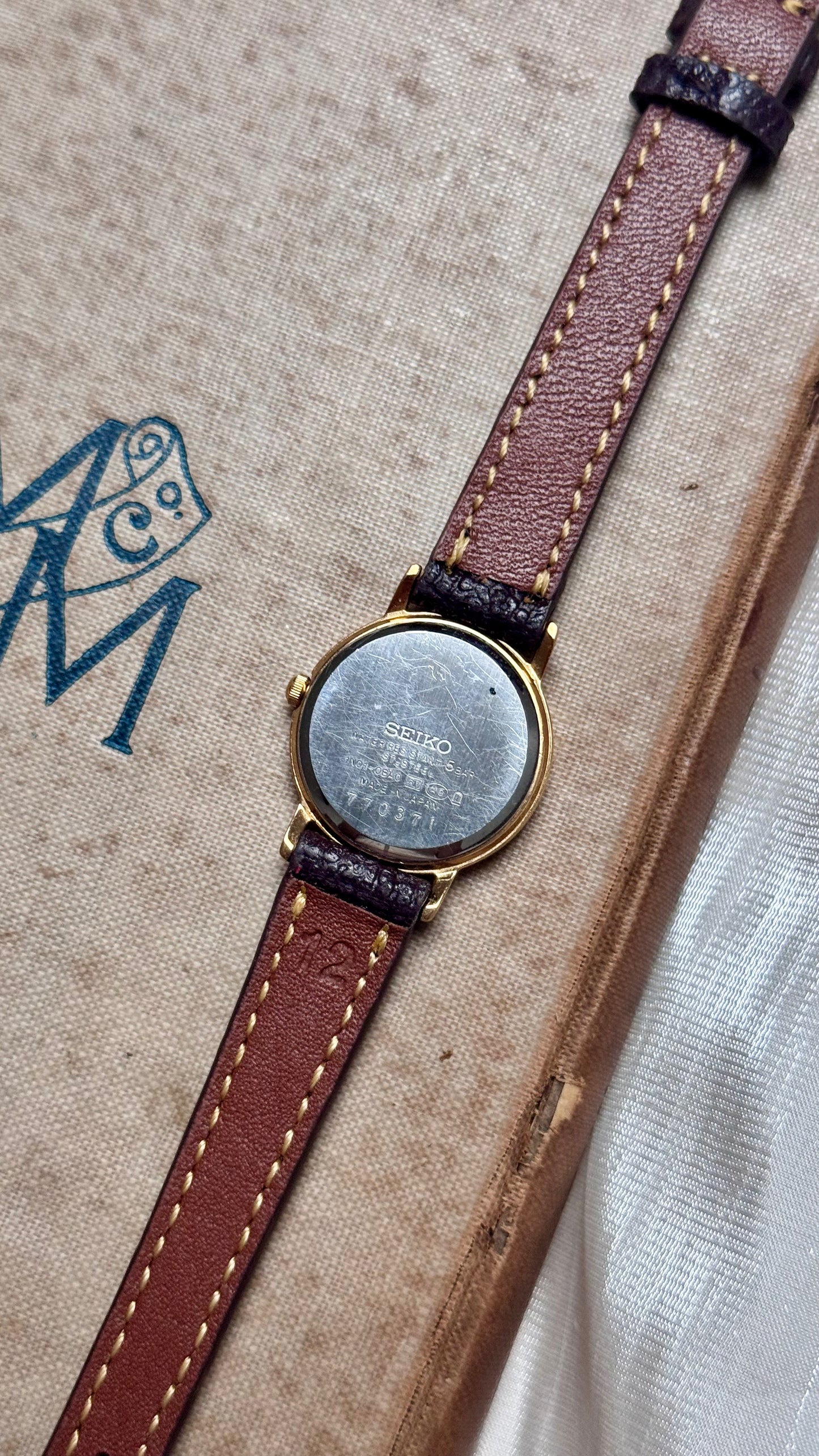 Seiko 1996 Champagne Dial Vintage Watch - 18k Gold Plated