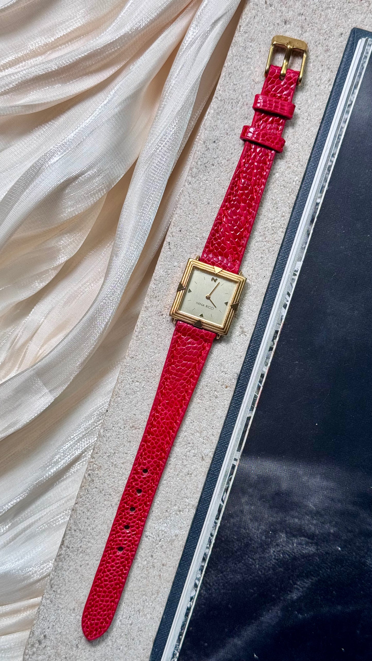 Nina Ricci vintage watch - Bespoke ostrich leg leather