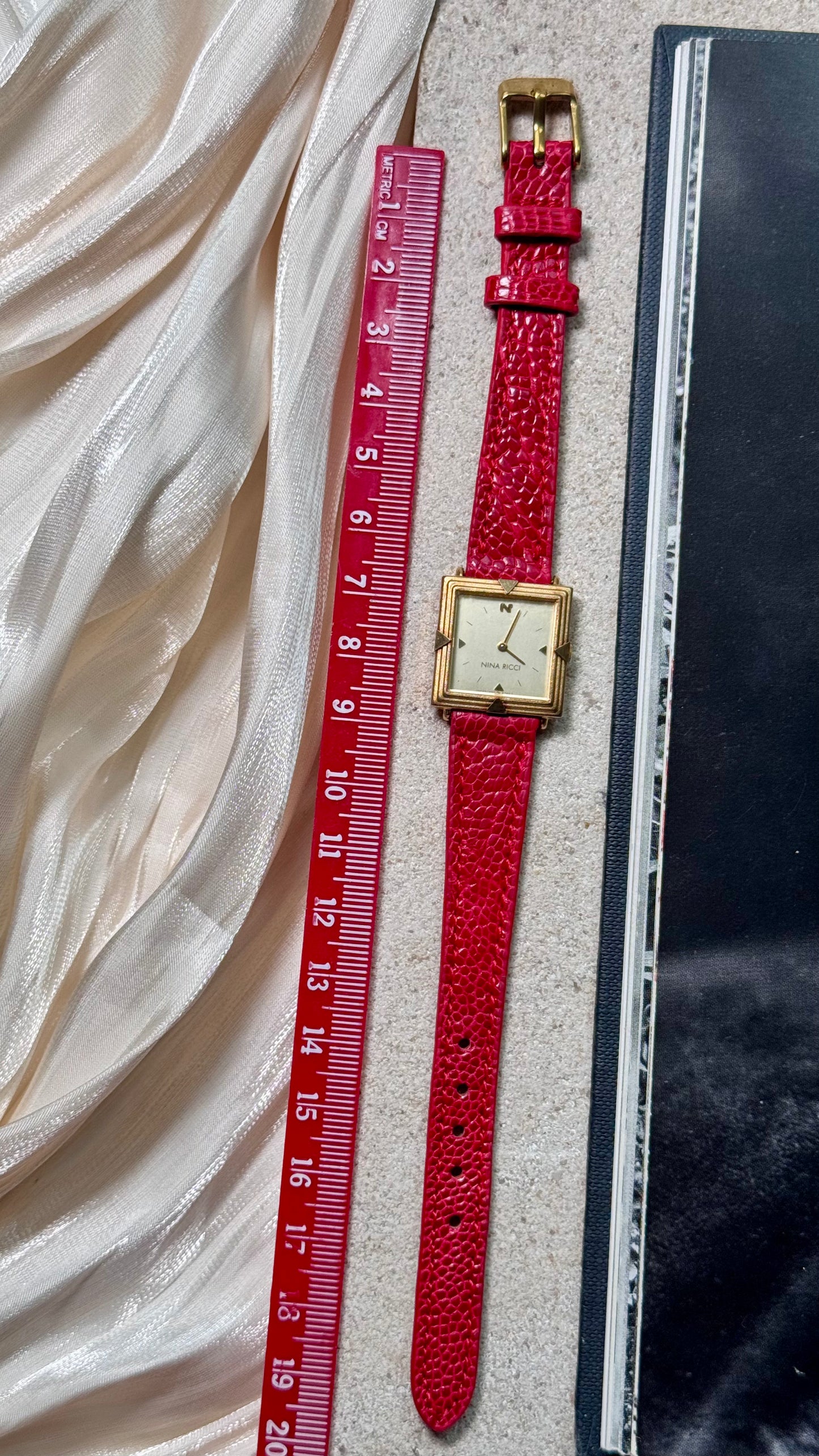 Nina Ricci vintage watch - Bespoke ostrich leg leather