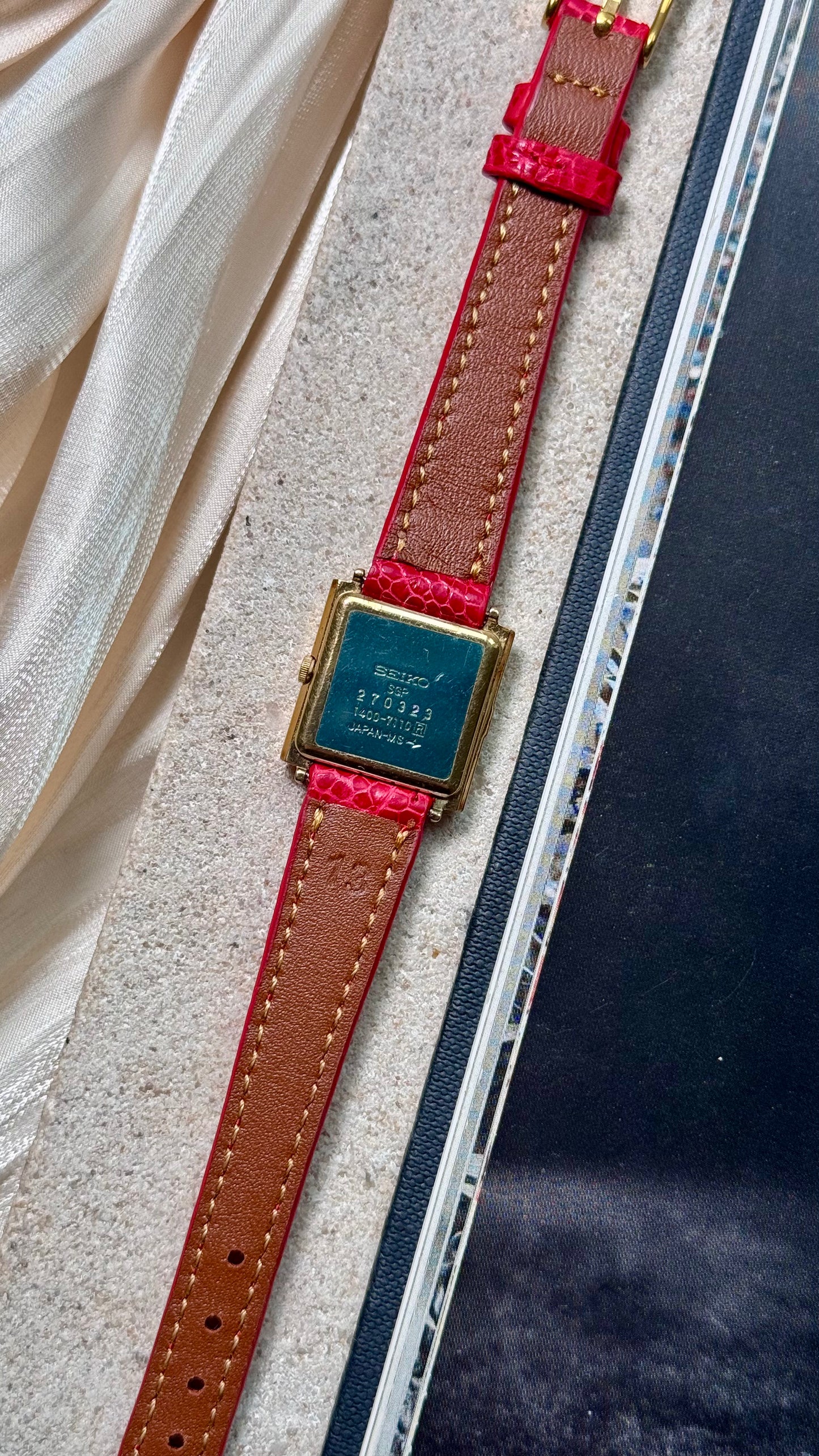 Nina Ricci vintage watch - Bespoke ostrich leg leather