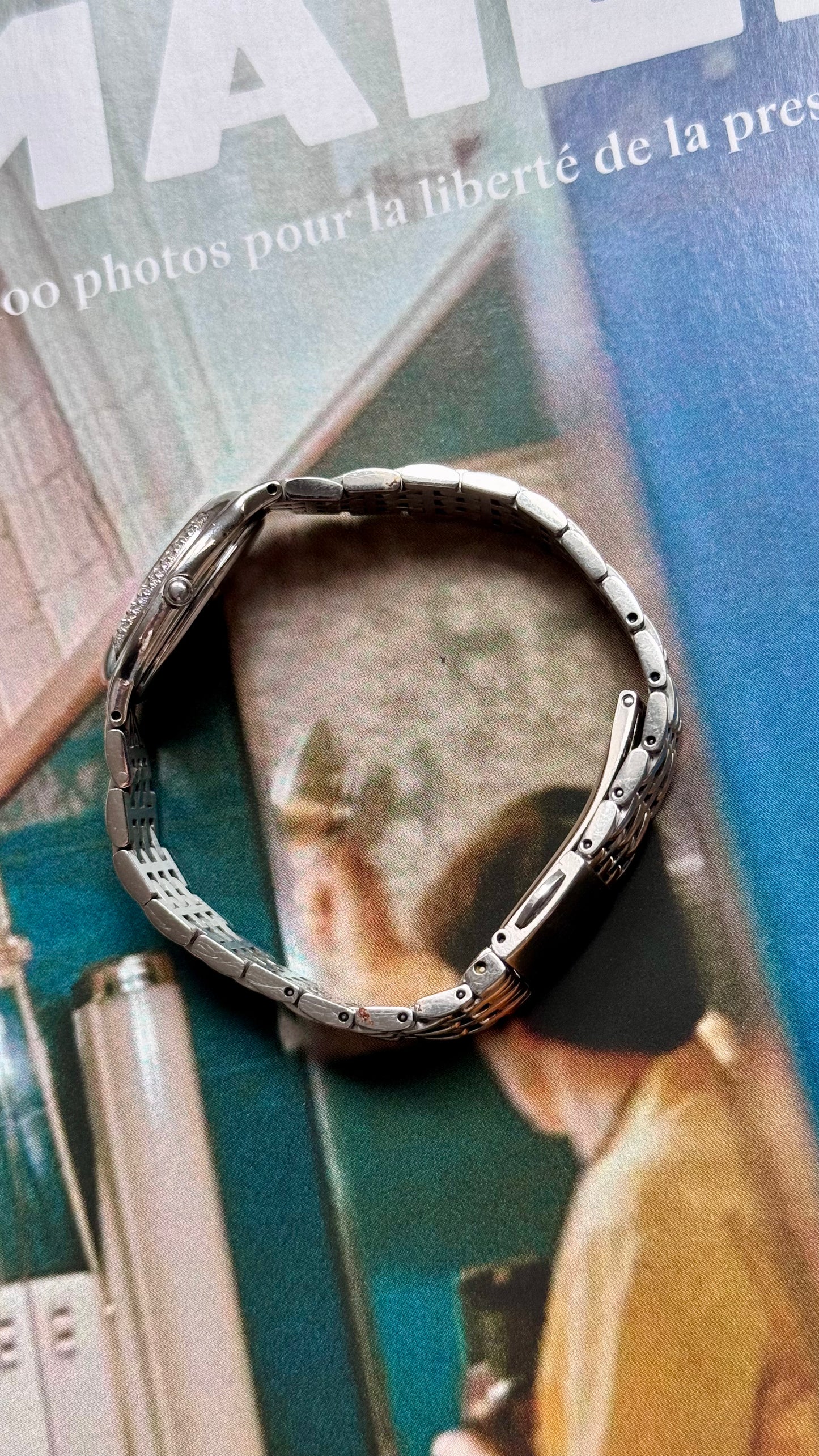 Seiko Exceline 1994 vintage watch - Mother of pearl dial with diamonds