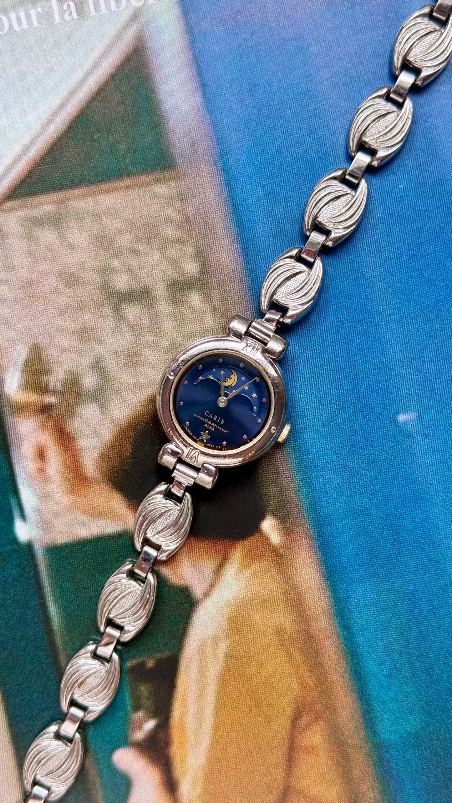 Carib Seiko Alba vintage watch - Moon calendar