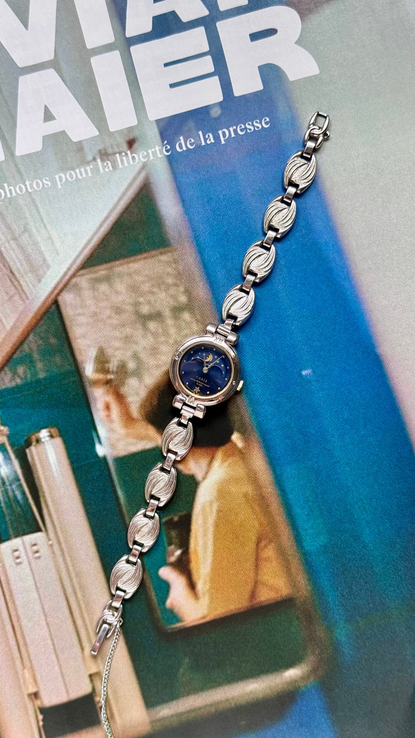 Carib Seiko Alba vintage watch - Moon calendar