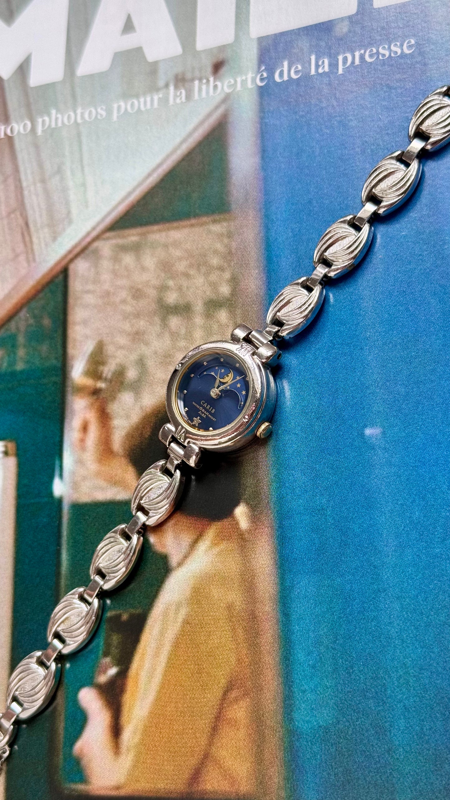 Carib Seiko Alba vintage watch - Moon calendar