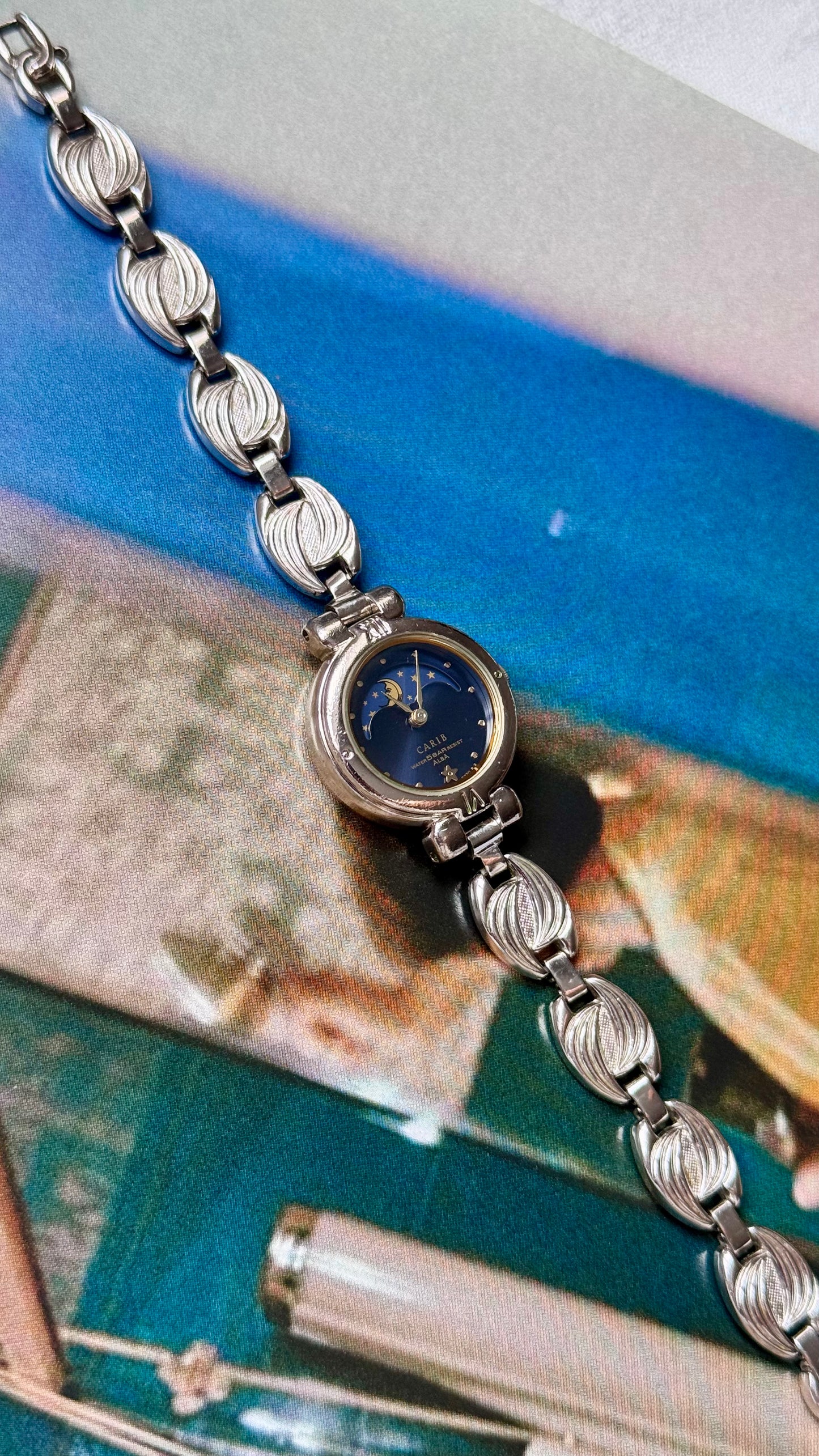 Carib Seiko Alba vintage watch - Moon calendar