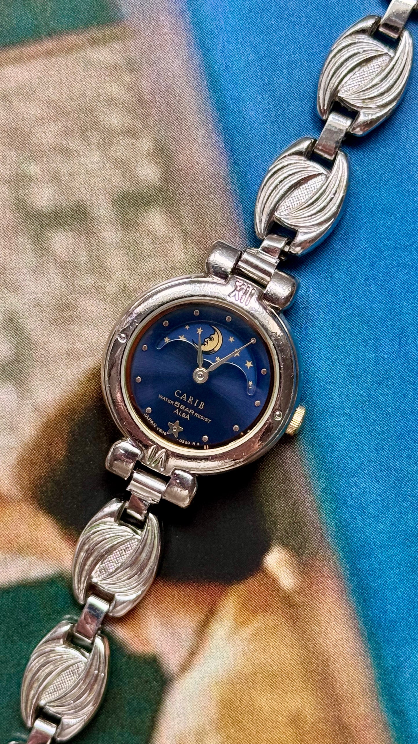 Carib Seiko Alba vintage watch - Moon calendar