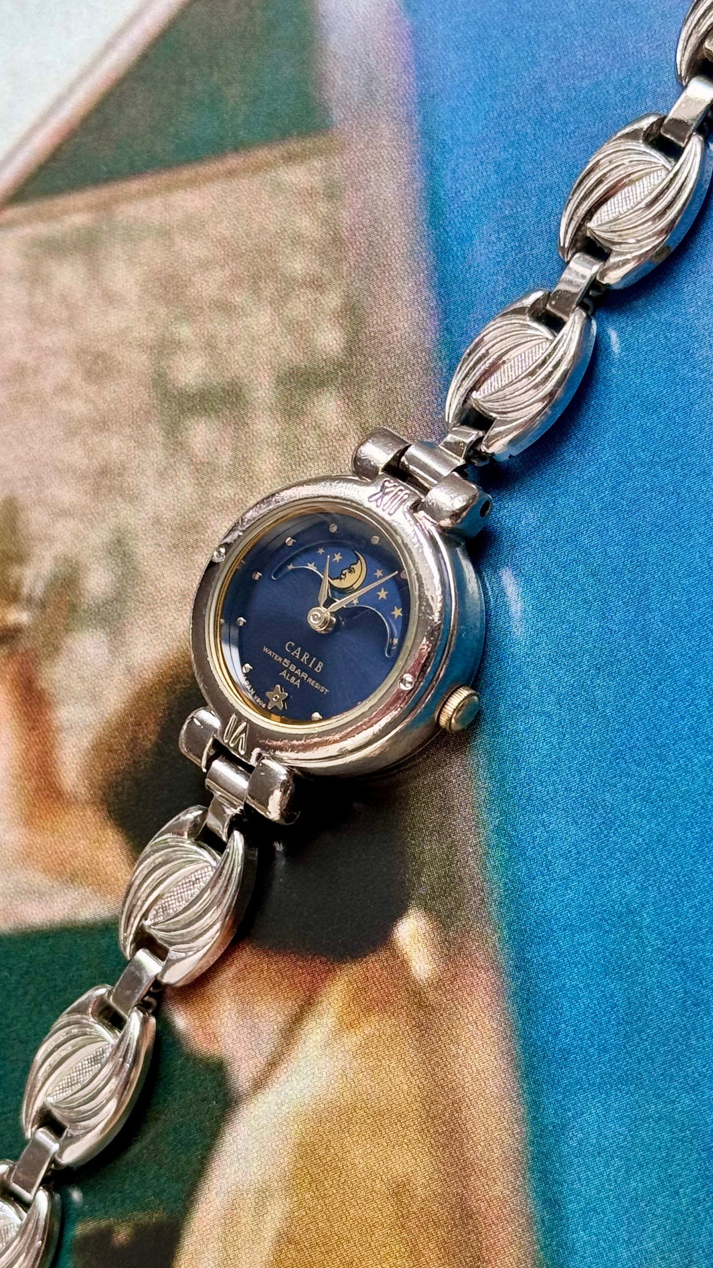 Carib Seiko Alba vintage watch - Moon calendar