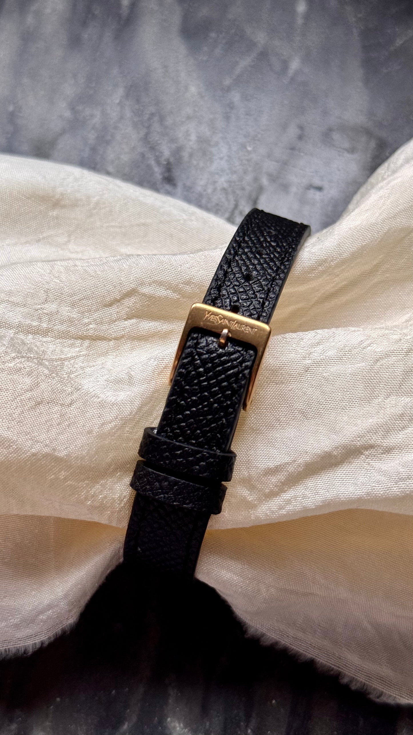 Yves Saint Laurent vintage watch (YSL) 1990s - Bespoke genuine leather