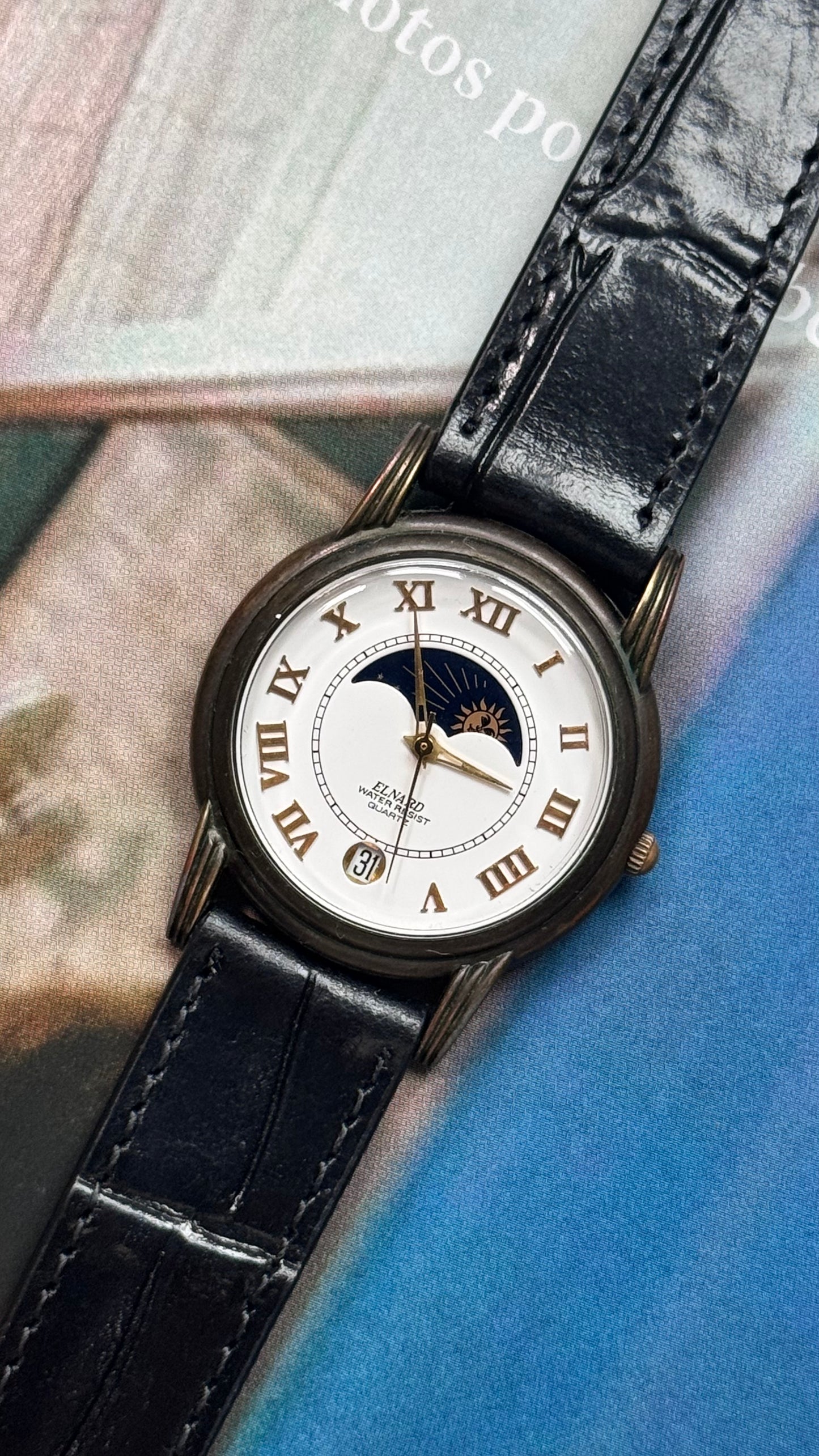 Elnard vintage watch - Moon calendar