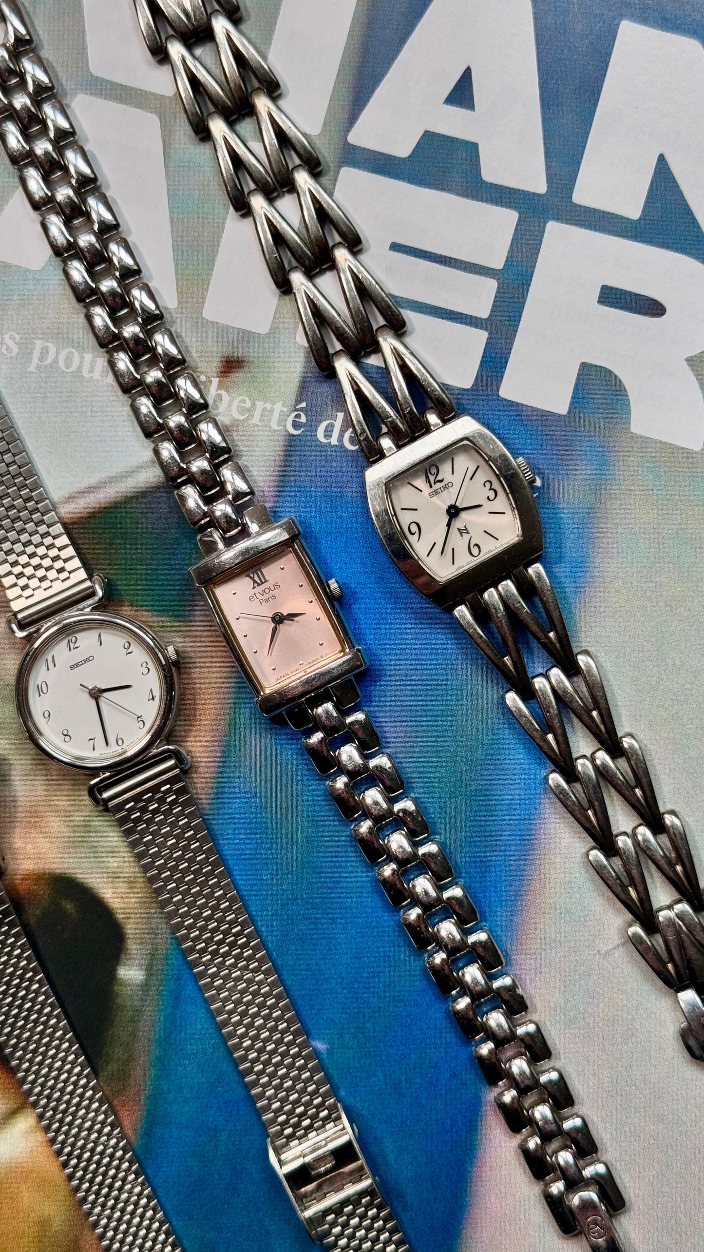 Silver Tone Vintage Watch Collection - Clean Girl Aesthetic