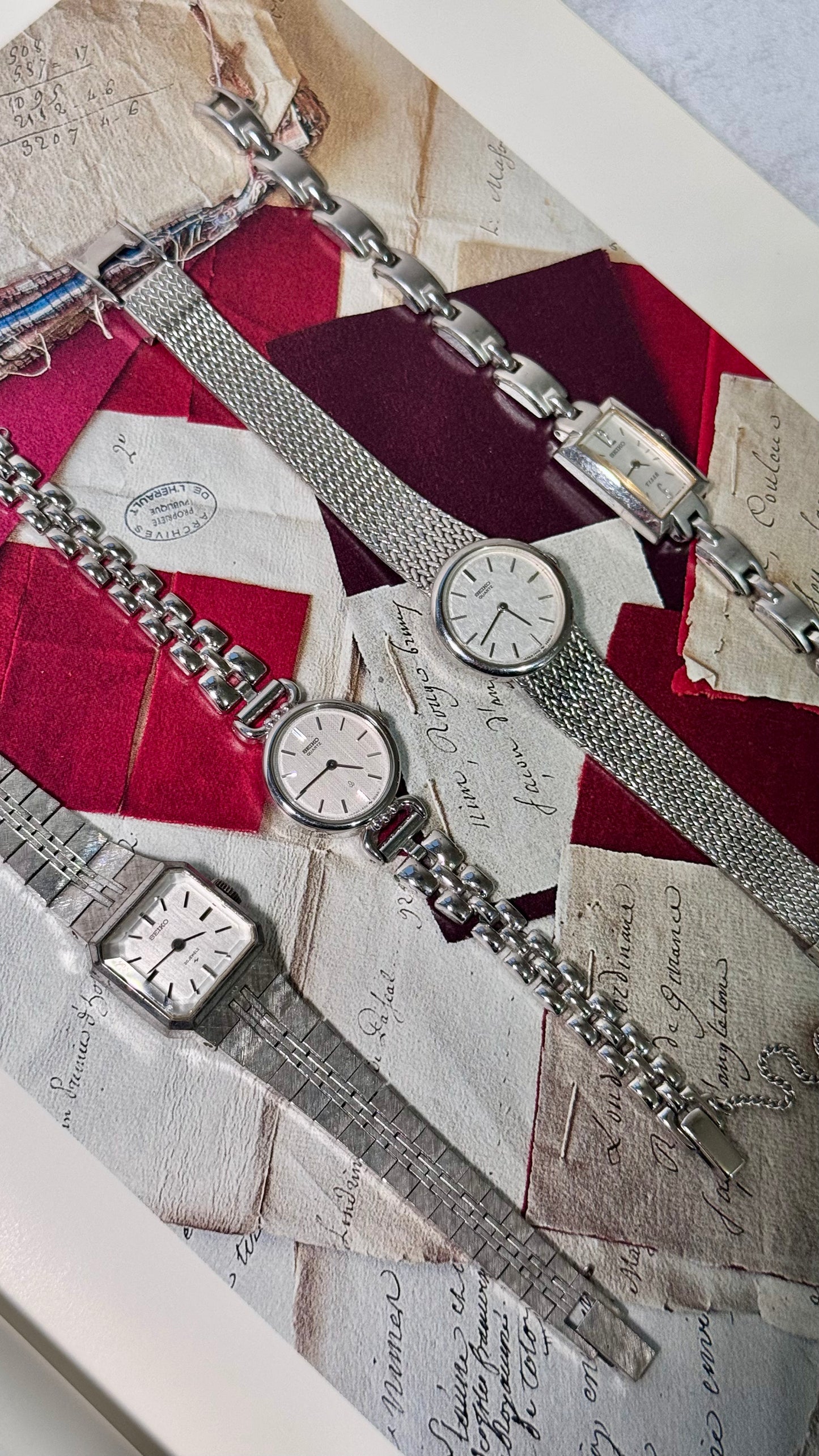 Seiko Silver Tone Vintage Watch Collection - Clean Girl Aesthetic