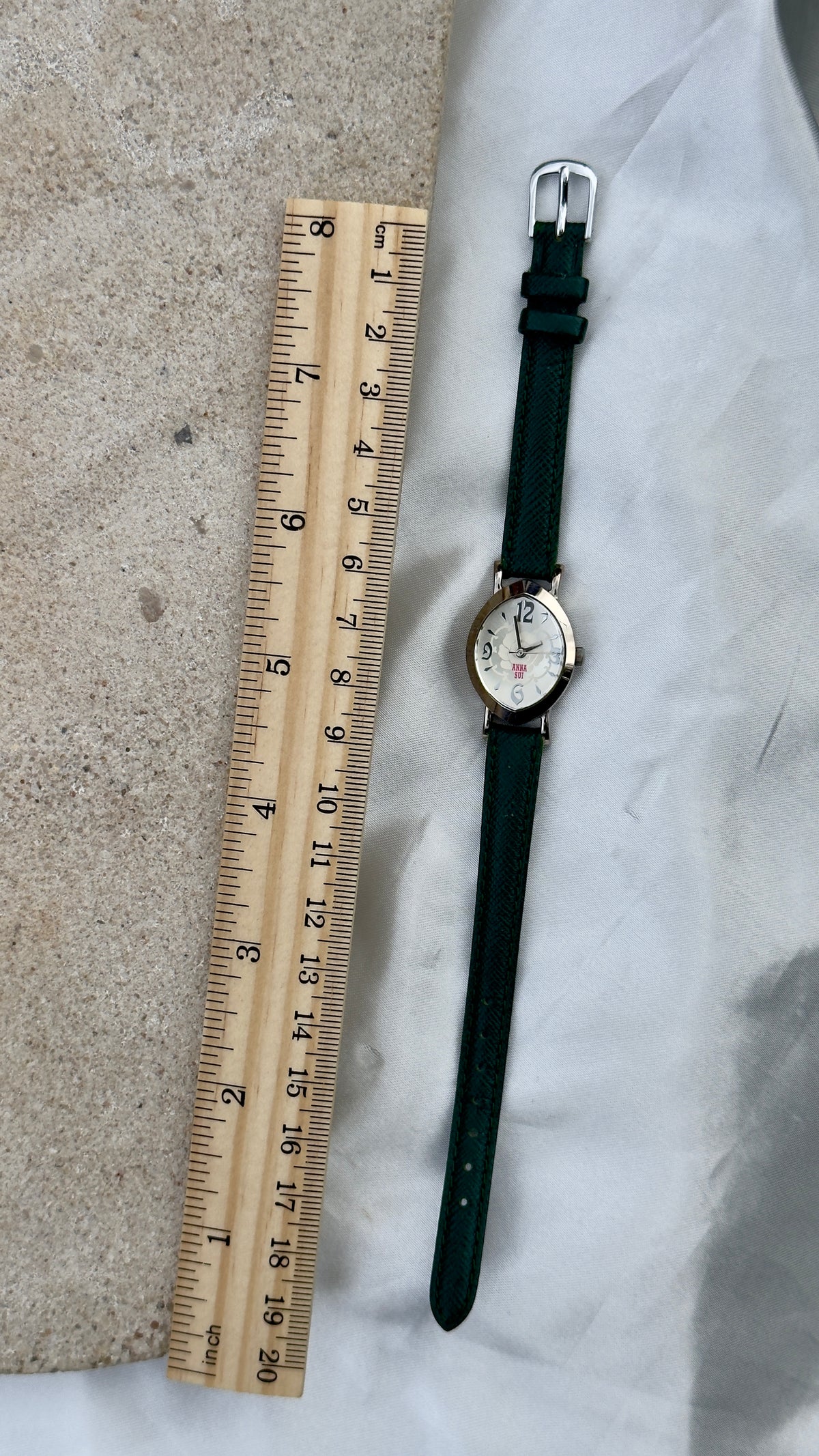 Vintage 1990s Anna Sui Watch - Green Leather
