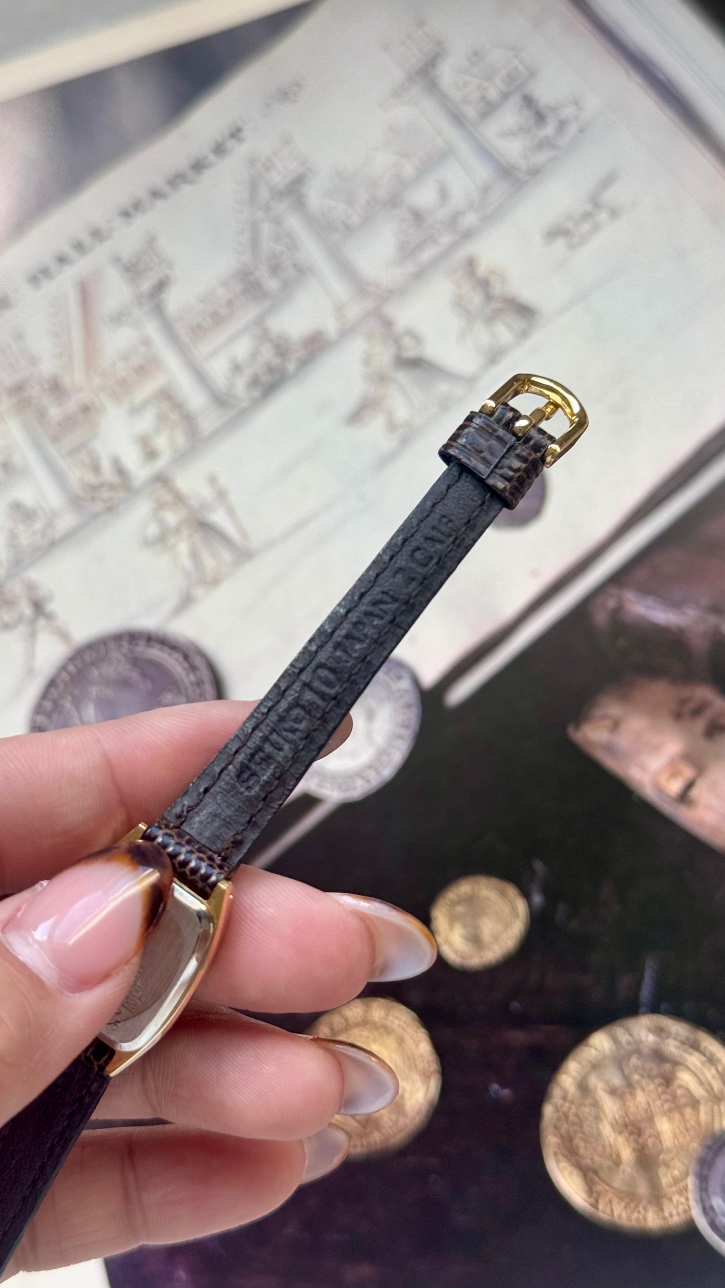 Vintage Seiko 1996 Watch - Gold Plated, Original Leather