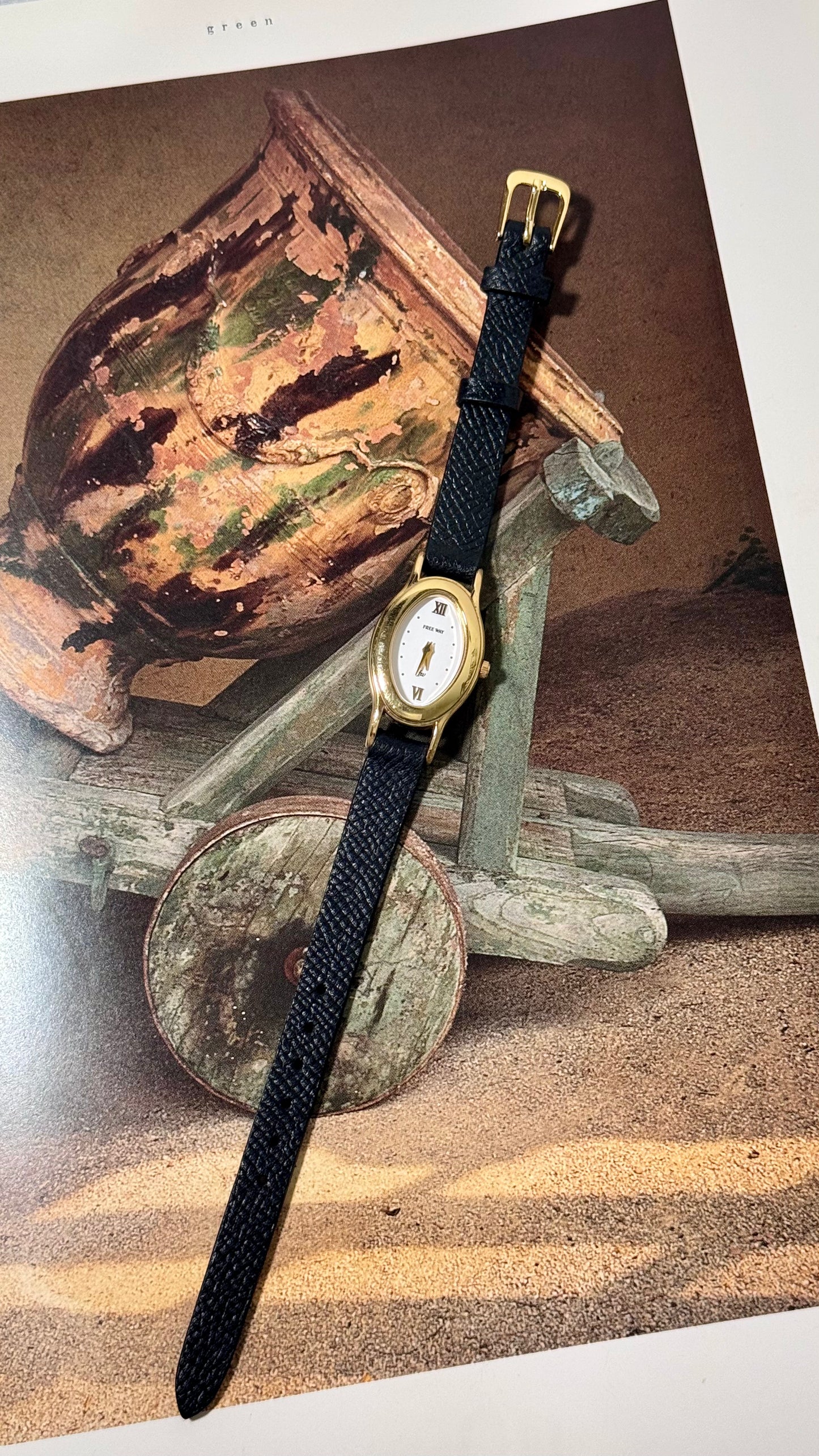 Vintage Citizen Free Way 2000 Watch - Bespoke Leather