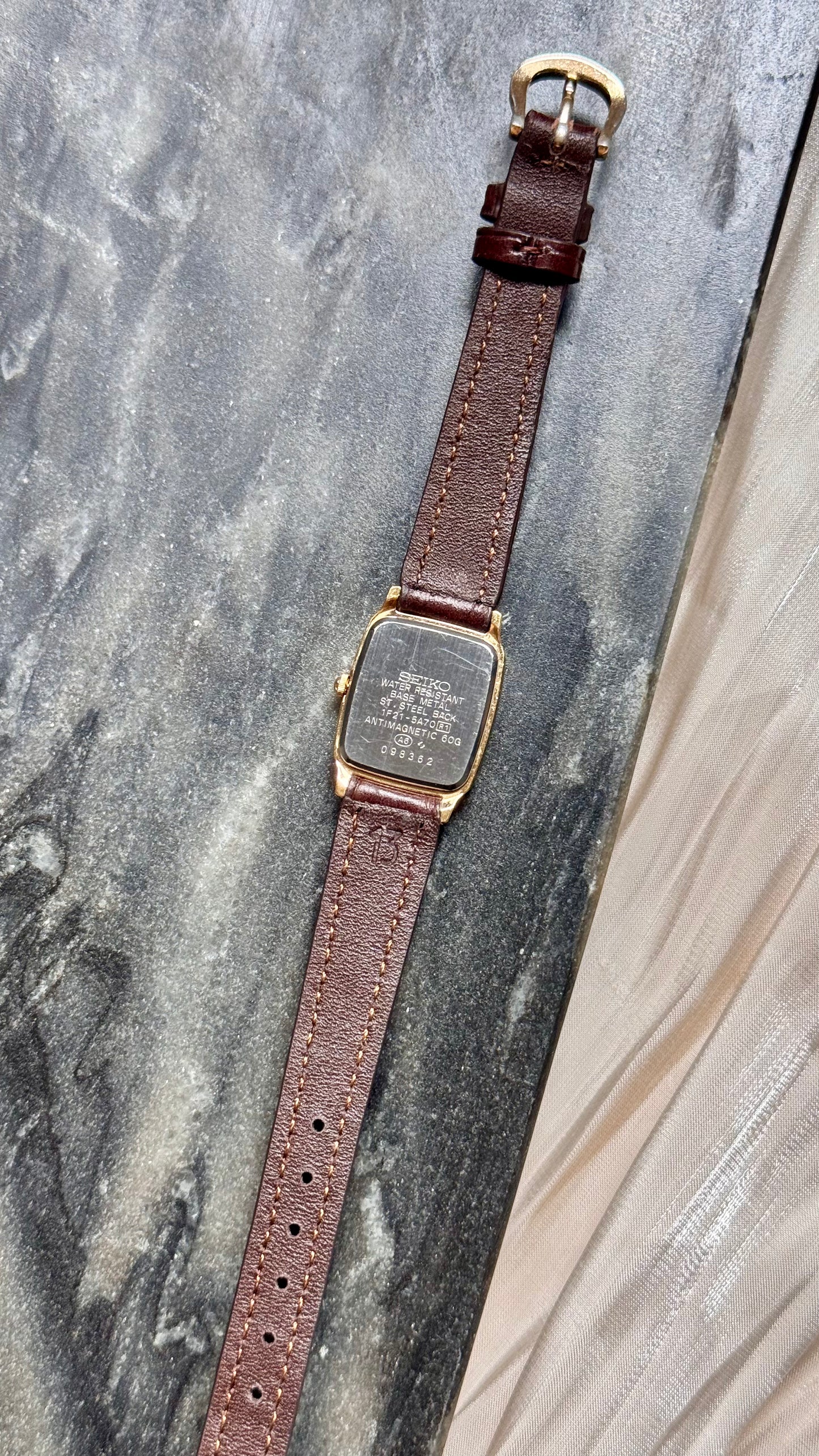 Seiko 1990 vintage watch - Bespoke Genuine Leather
