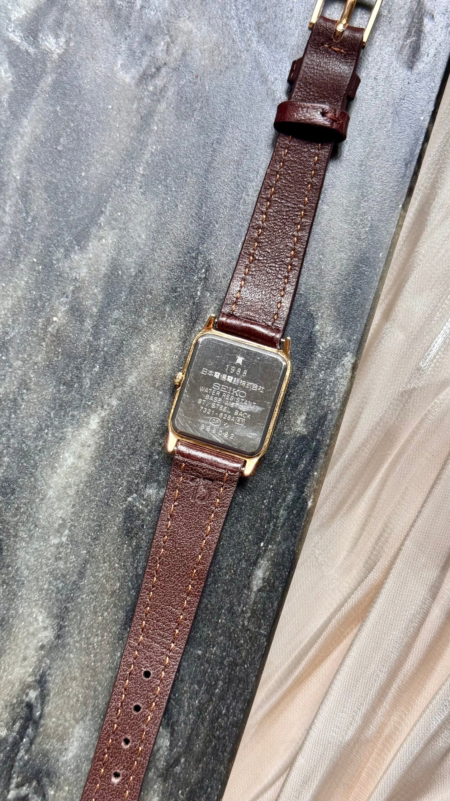 Seiko 1988 vintage watch - Bespoke Genuine Leather