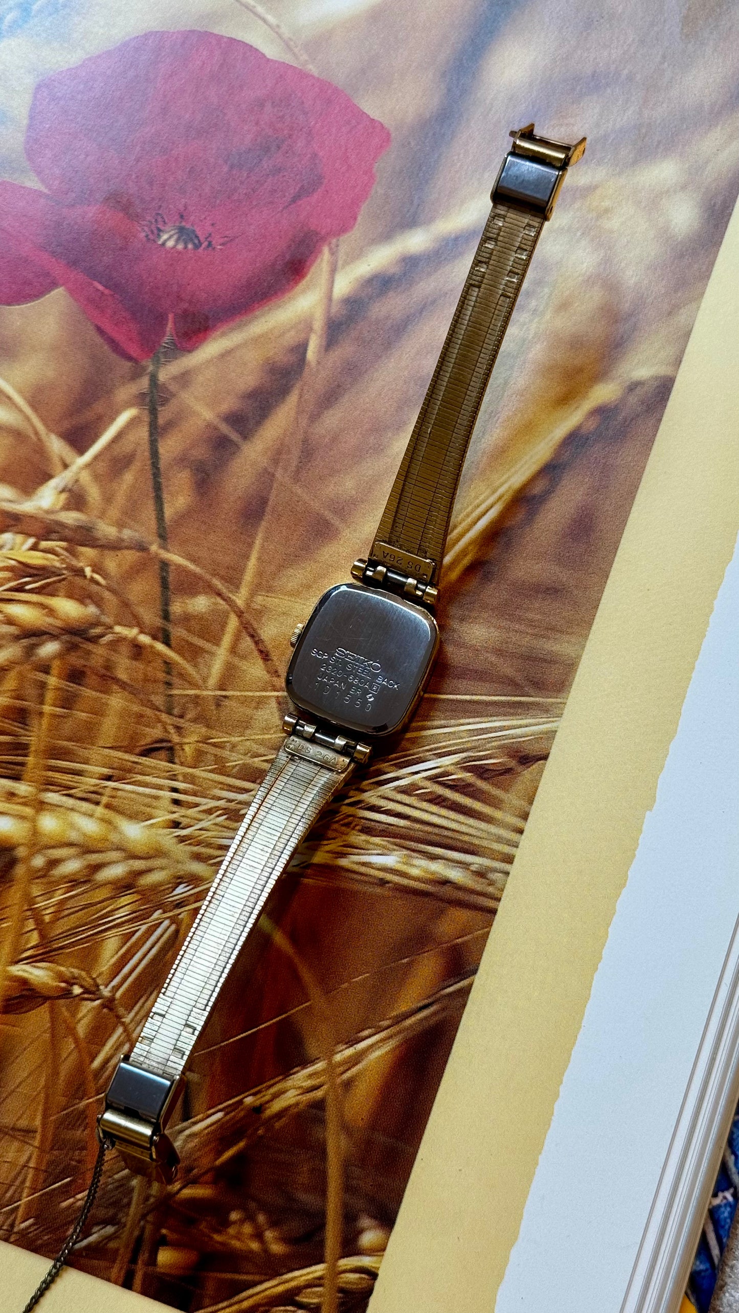 Super Rare Seiko Vintage Watch 1991, 18ct gold plated, black dial