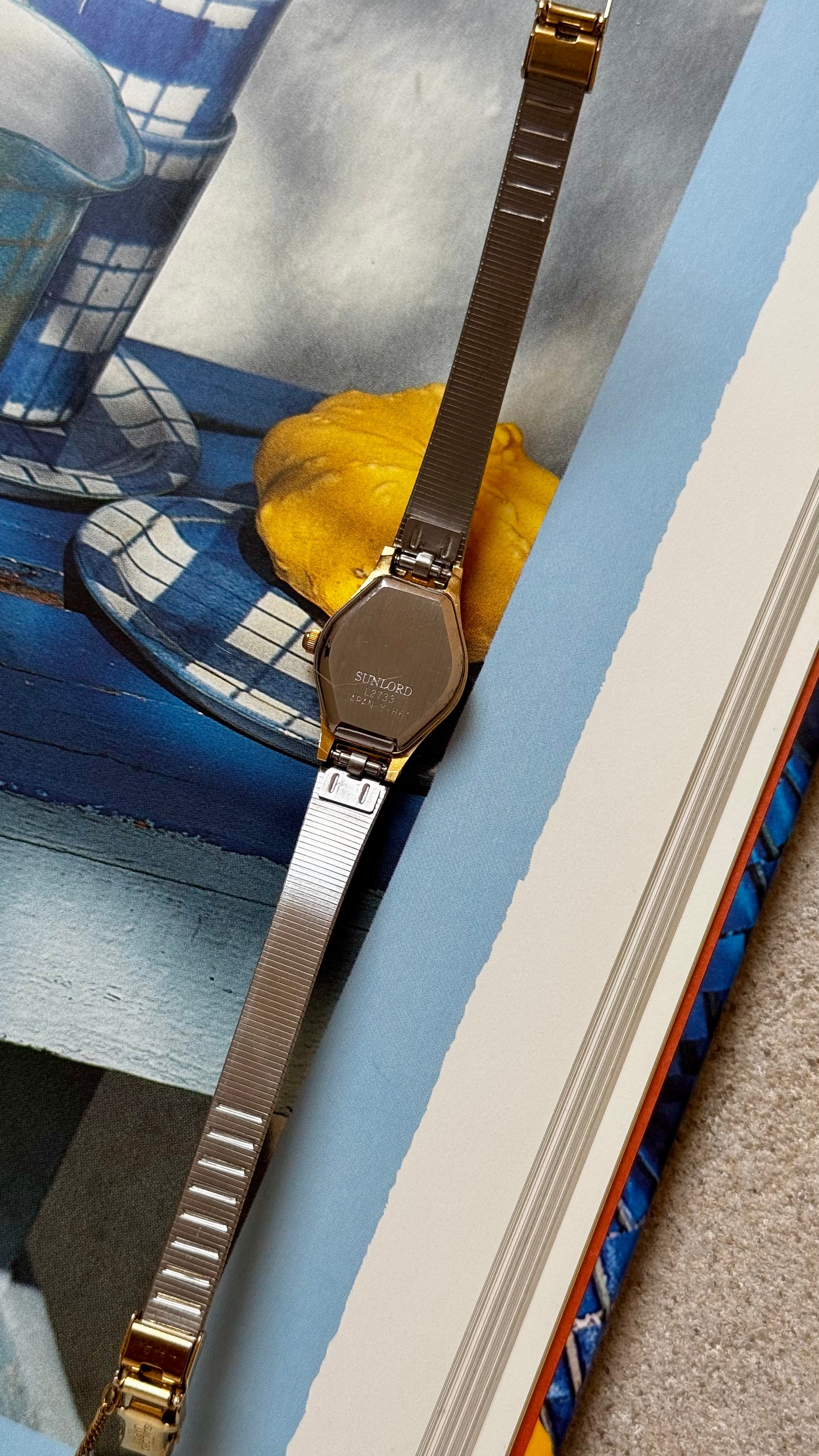 Vintage Sunlord by Seiko Watch 1990s, gold plated, mint condition