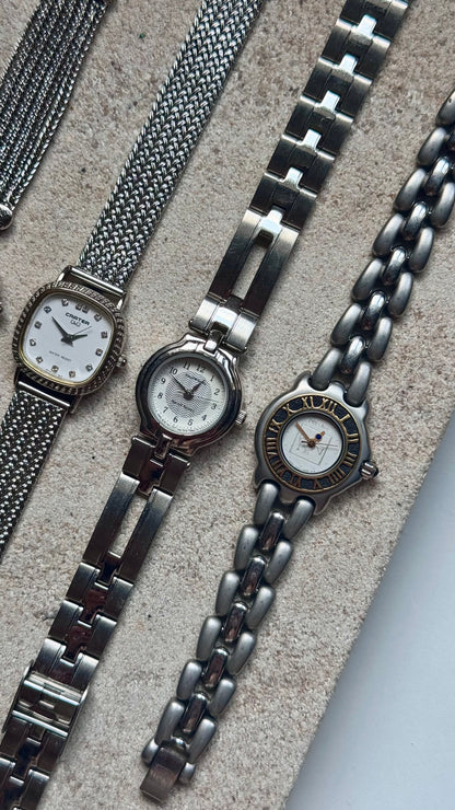 Silver tone vintage watches