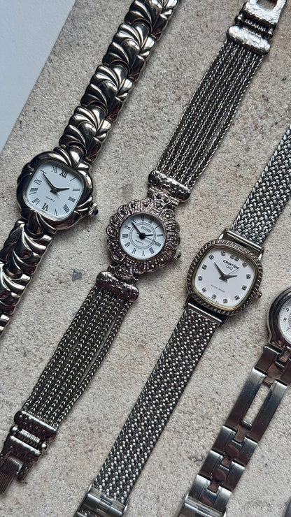 Silver tone vintage watches