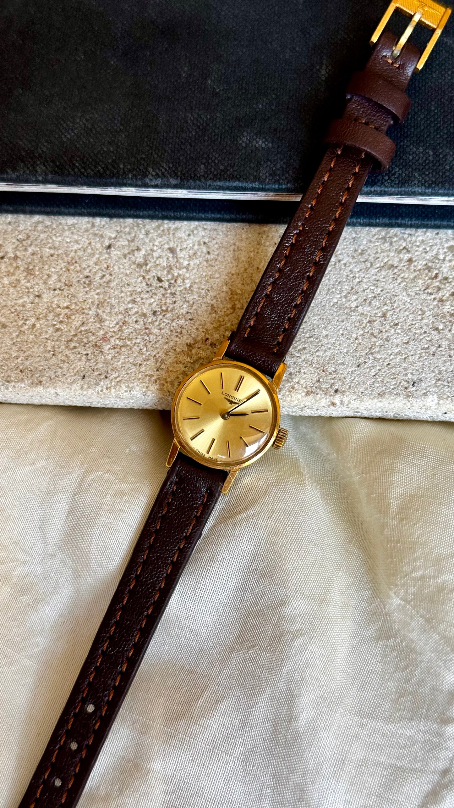 Longines ladies watch - new bespoke strap with original buckle