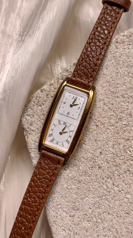Avon dual time vintage watch