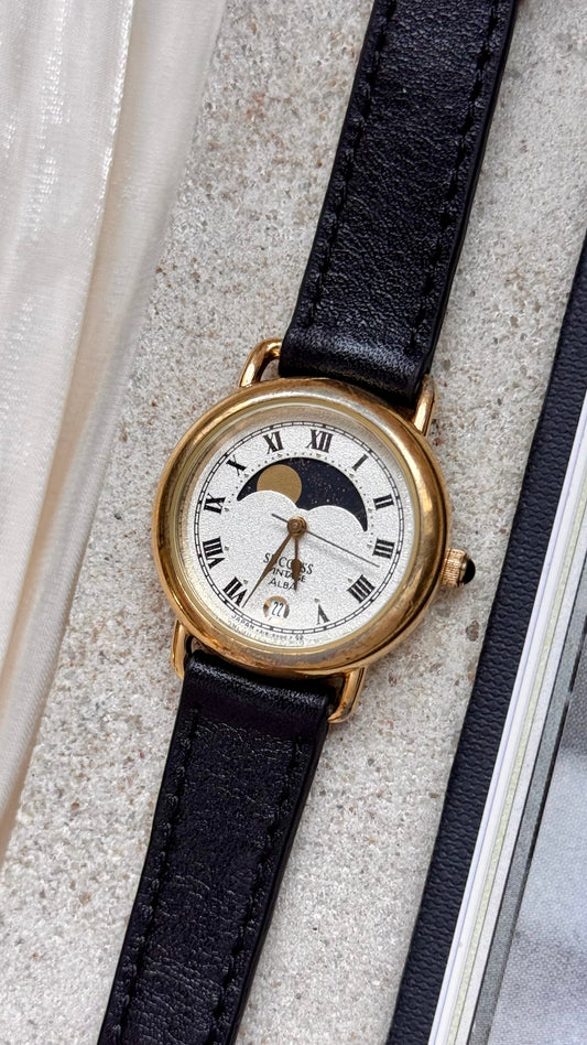 Seiko Alba Moonphase vintage watch 1998