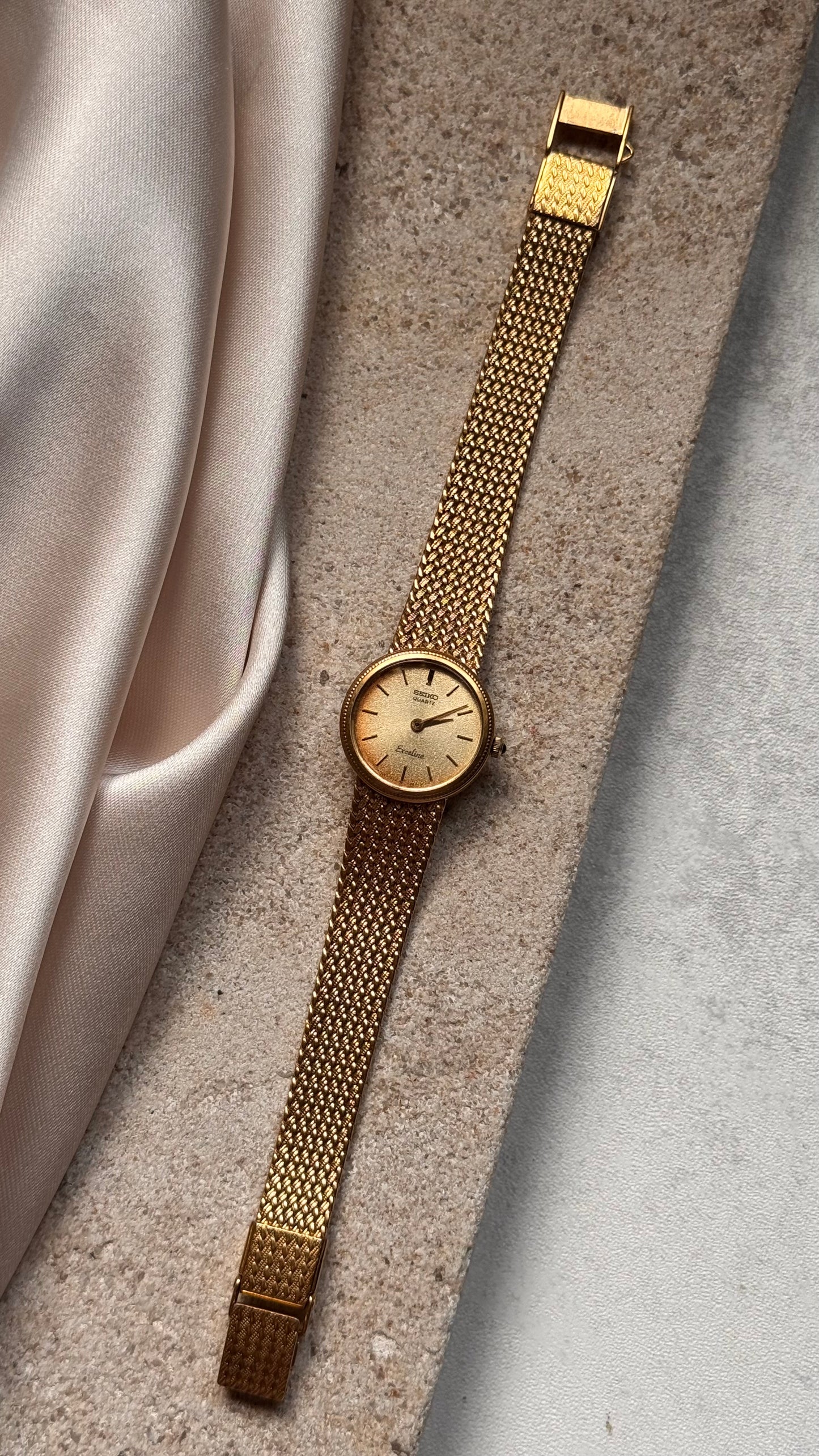 Seiko vintage watch 18k gold plated