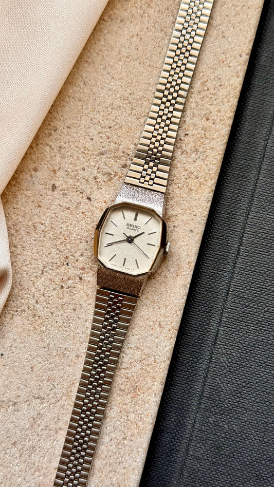 Seiko vintage watch - white gold plated