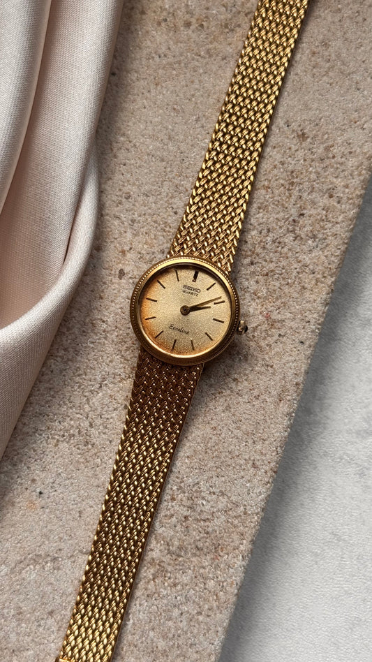 Seiko vintage watch 18k gold plated